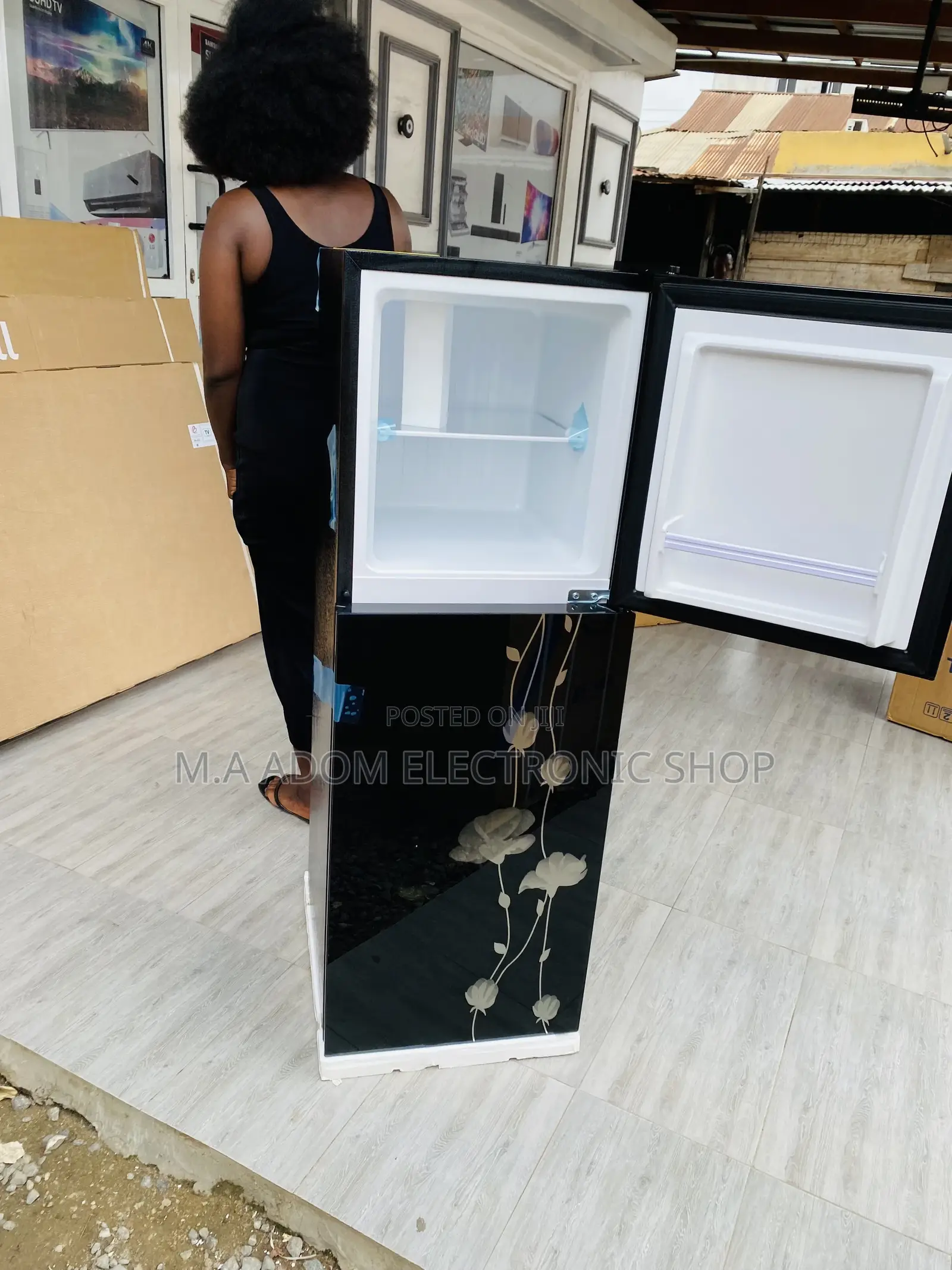 Durable and Affordable Pearl PF-20T 2 Door Fridge(Black) 