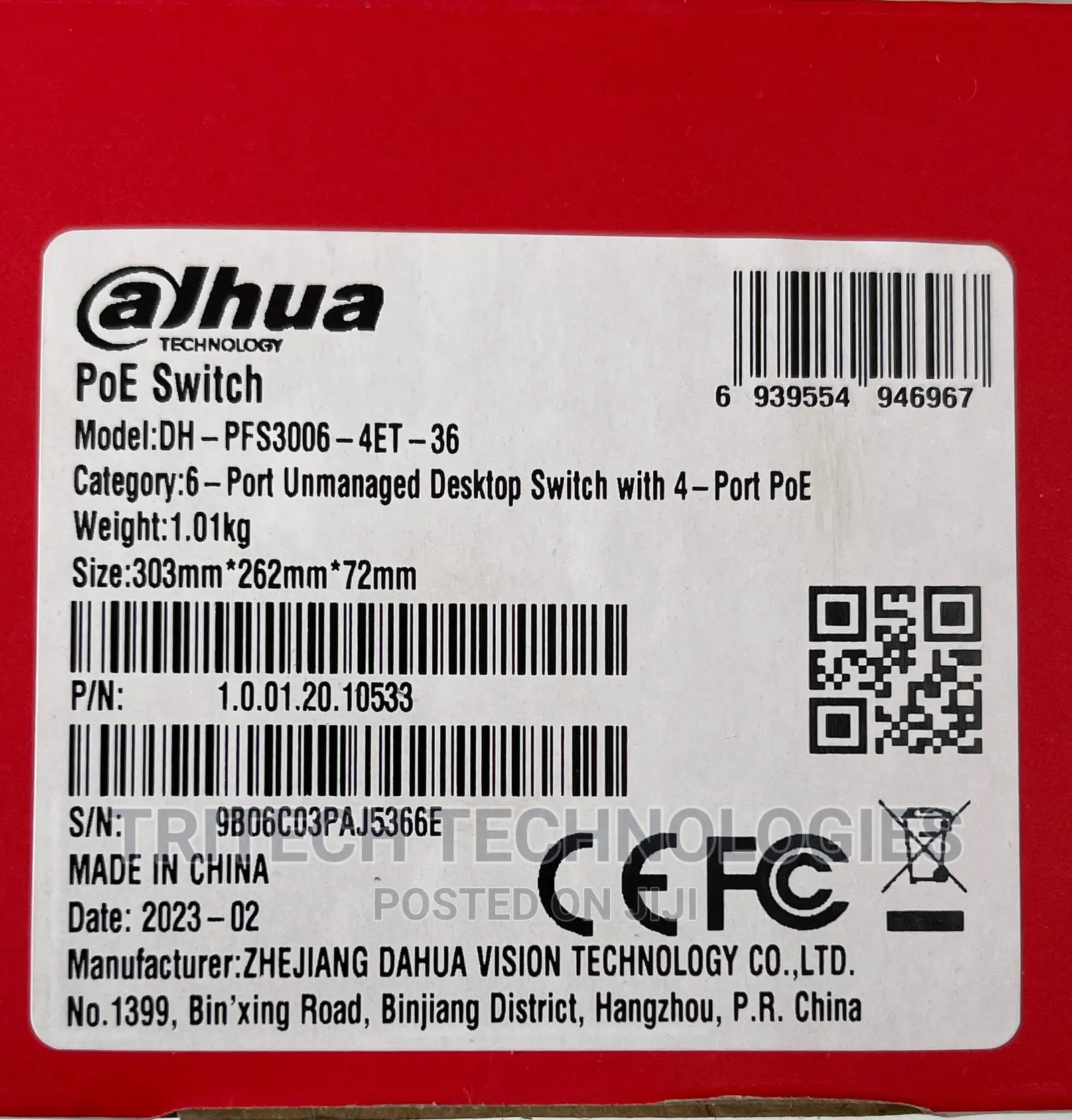 Dahua 4port Poe Switch With 2port Uplink