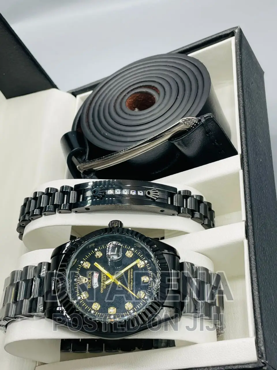 Rolex Men Set Watch + Bracelet and Belt.