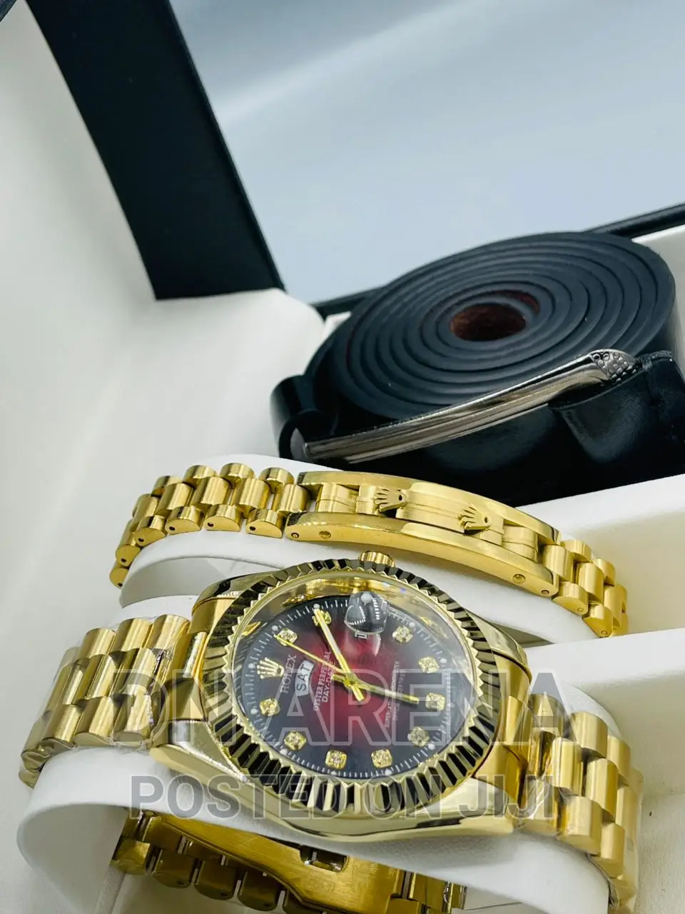Rolex Men Set Watch + Bracelet and Belt.