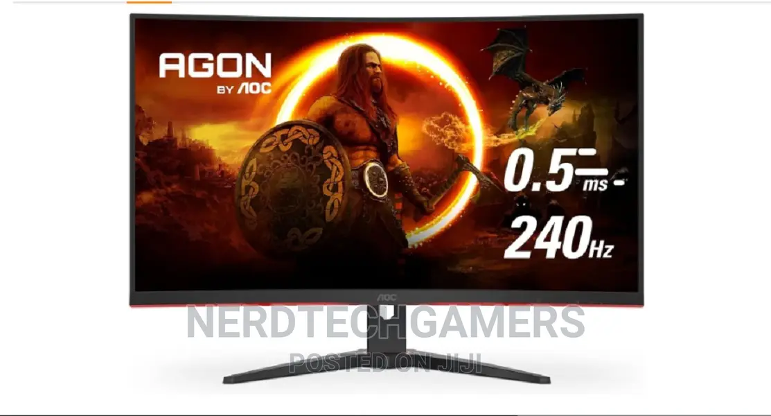 AOC C32G2ZE 32" Curved Frameless Gaming Monitor, Full HD