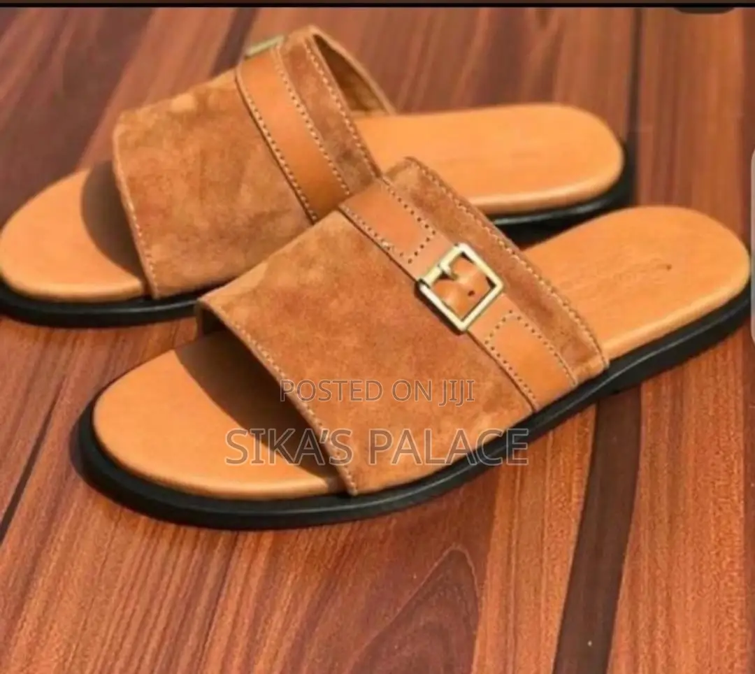Brown Suede Slippers