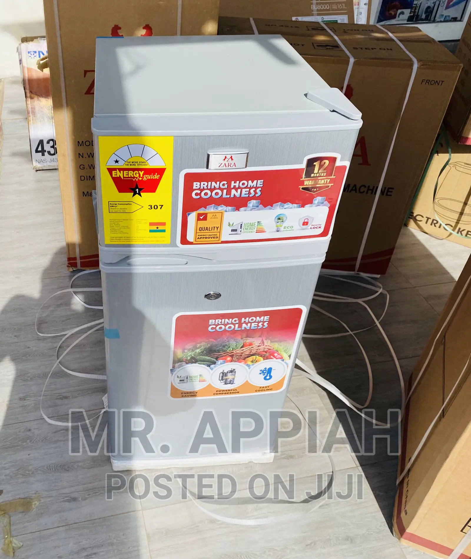 Free Standing Zara Double Door Refrigerator(12TM).