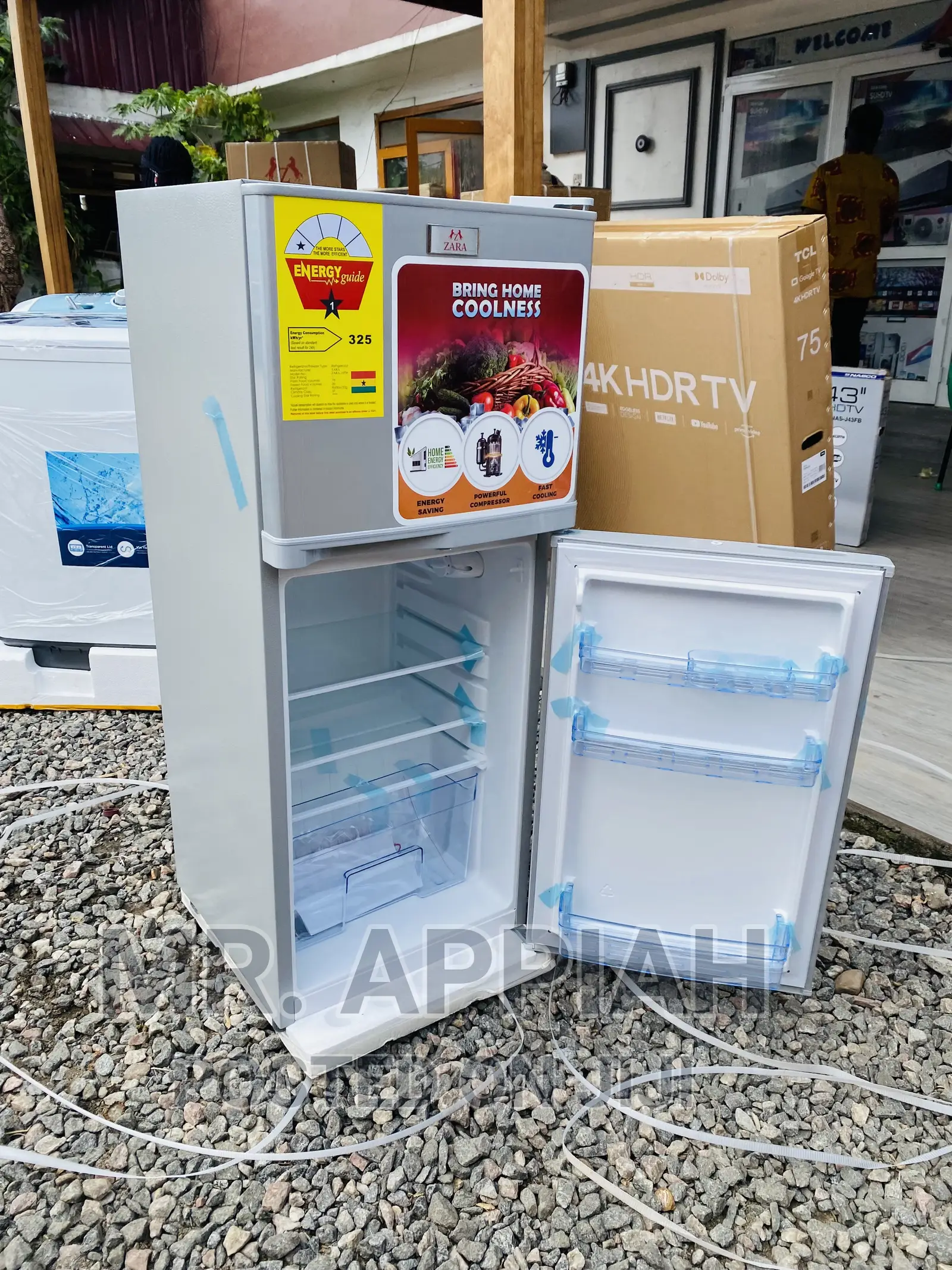 Lock and Key Zara 14TM Double Door Refrigerator(Silver).