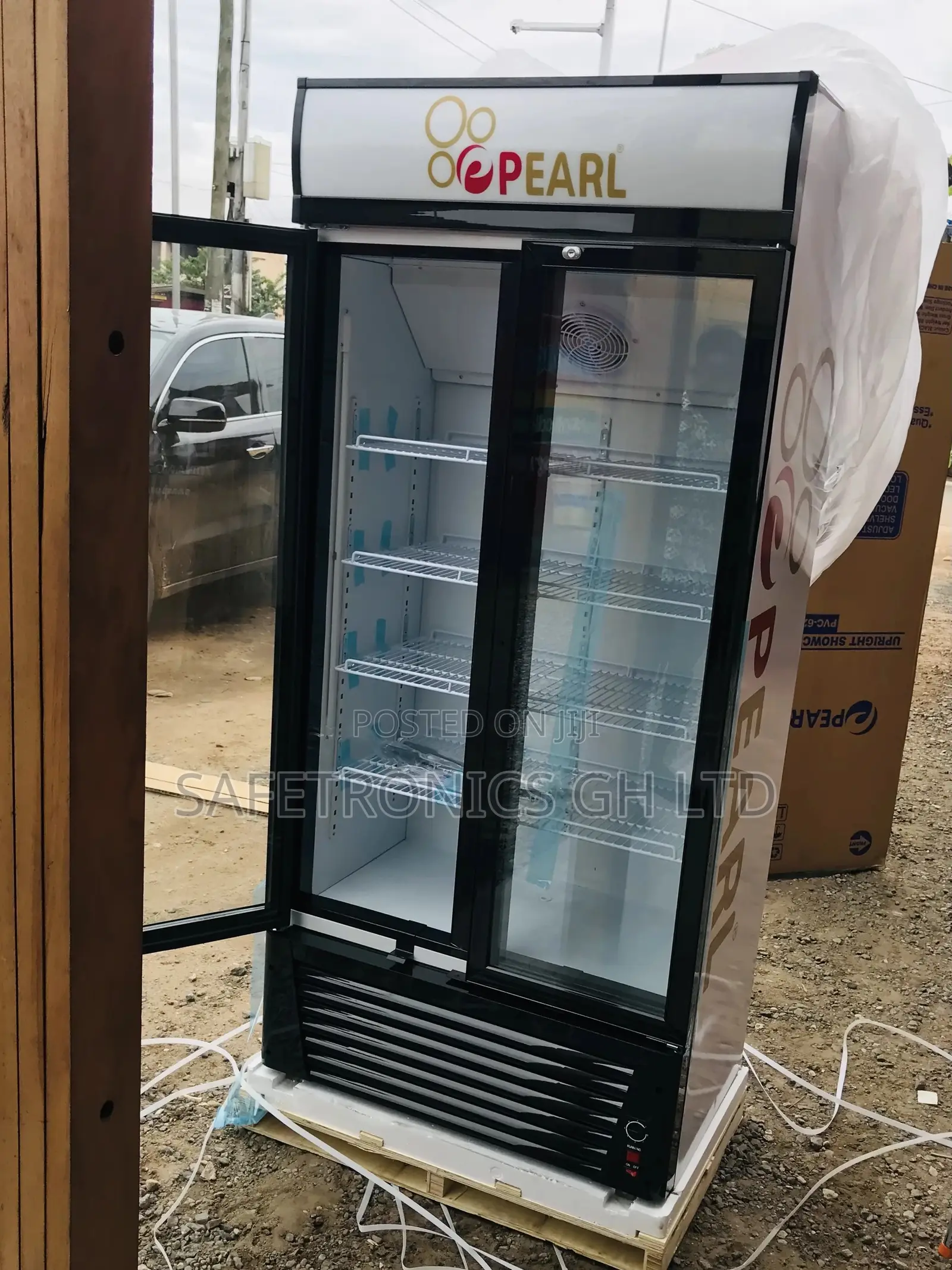 Glass White Doubledoor PVC-622-2B Pearl Display Fridge