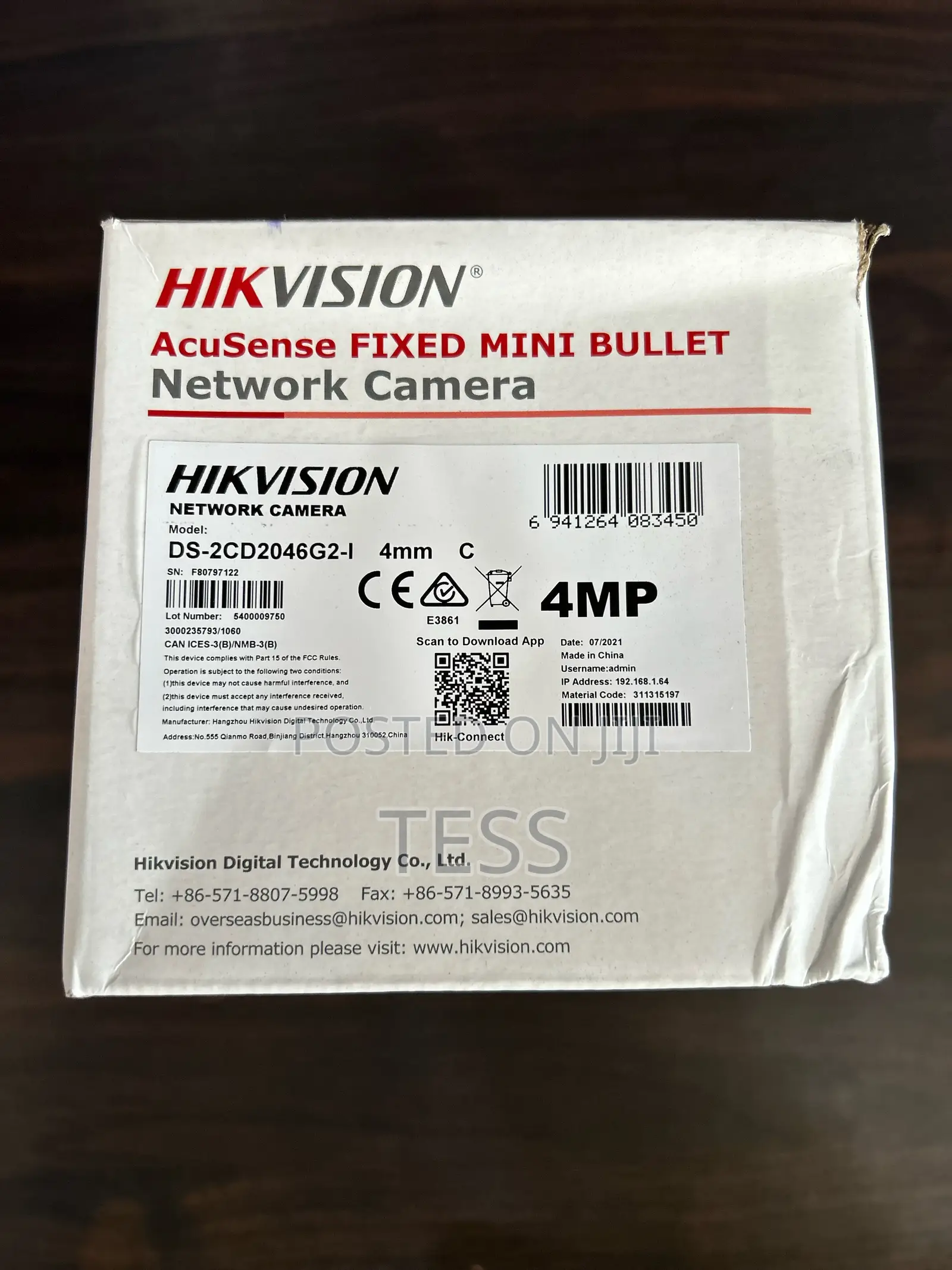 Hikvision Ip Camera 4MP Acusense DS-2CD2046G2-I