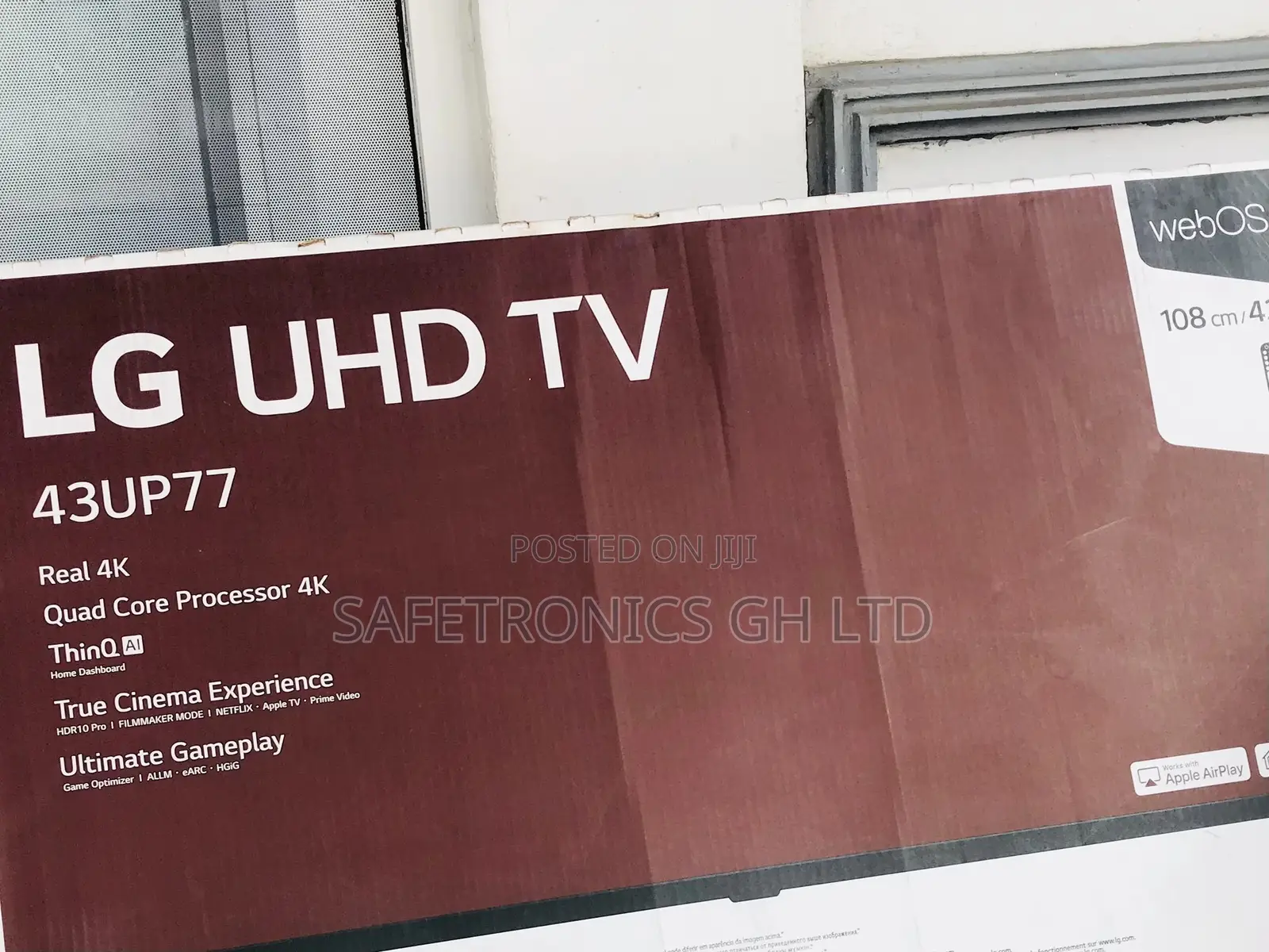 Smart Glossy Electric LG Black 43 Inches UP77 UHD Tv 
