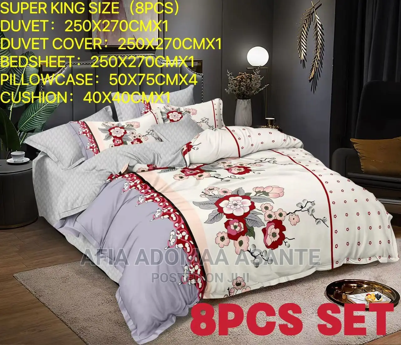8 Pieces Super King Size Duvet Set- Grade A
