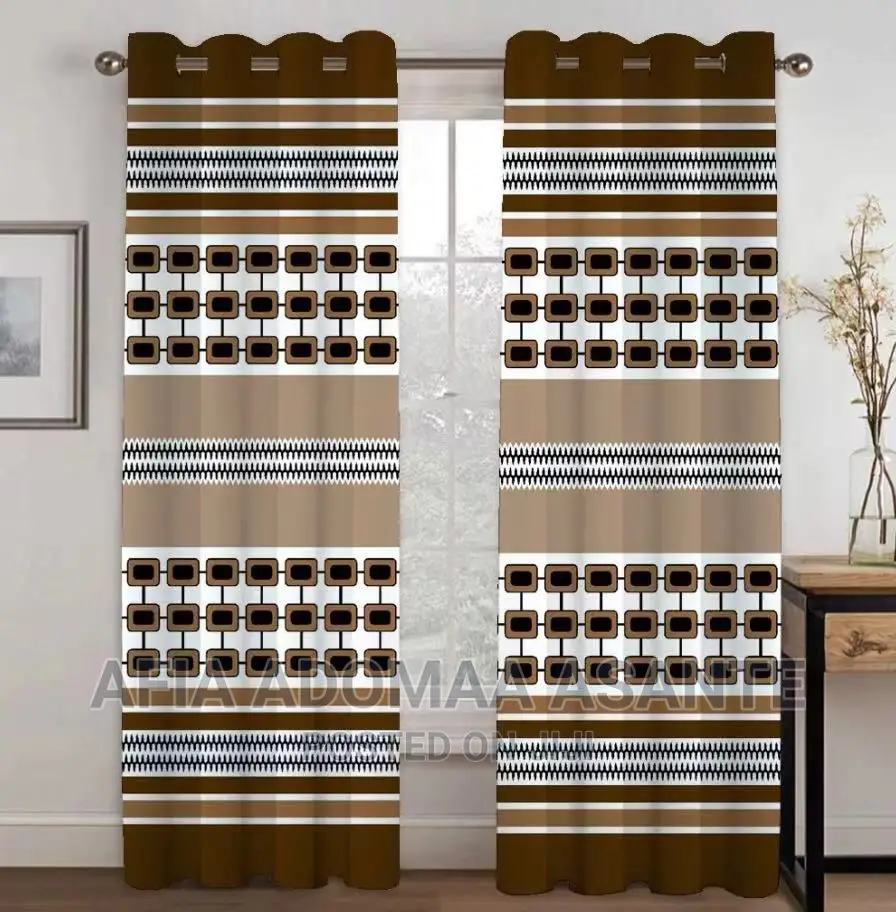 2 Pieces Modern Design Curtains