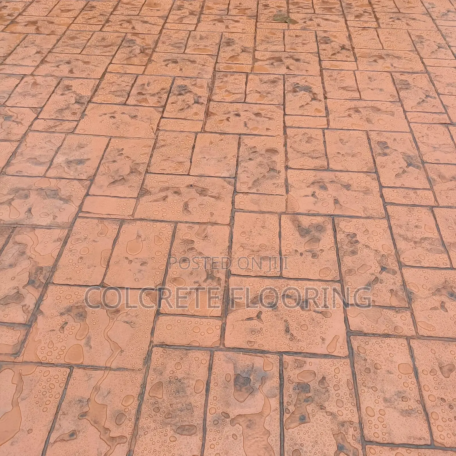 Orange Slate Stamped Concrete