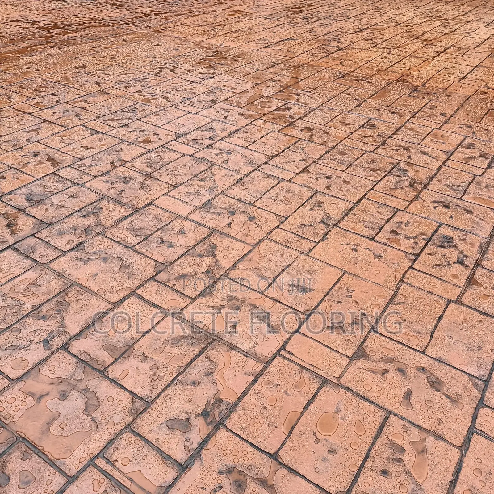 Orange Slate Stamped Concrete