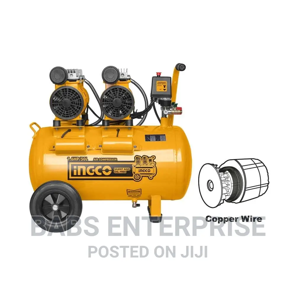 Ingco Silent and Oil Free Air Compressor 1.6HP 50L ACS215506
