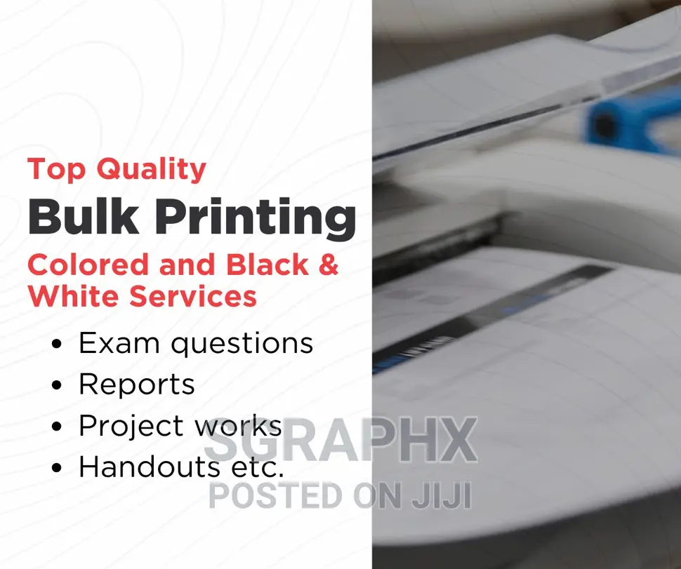 Bulk Color /Black White Print Or Copies For Less