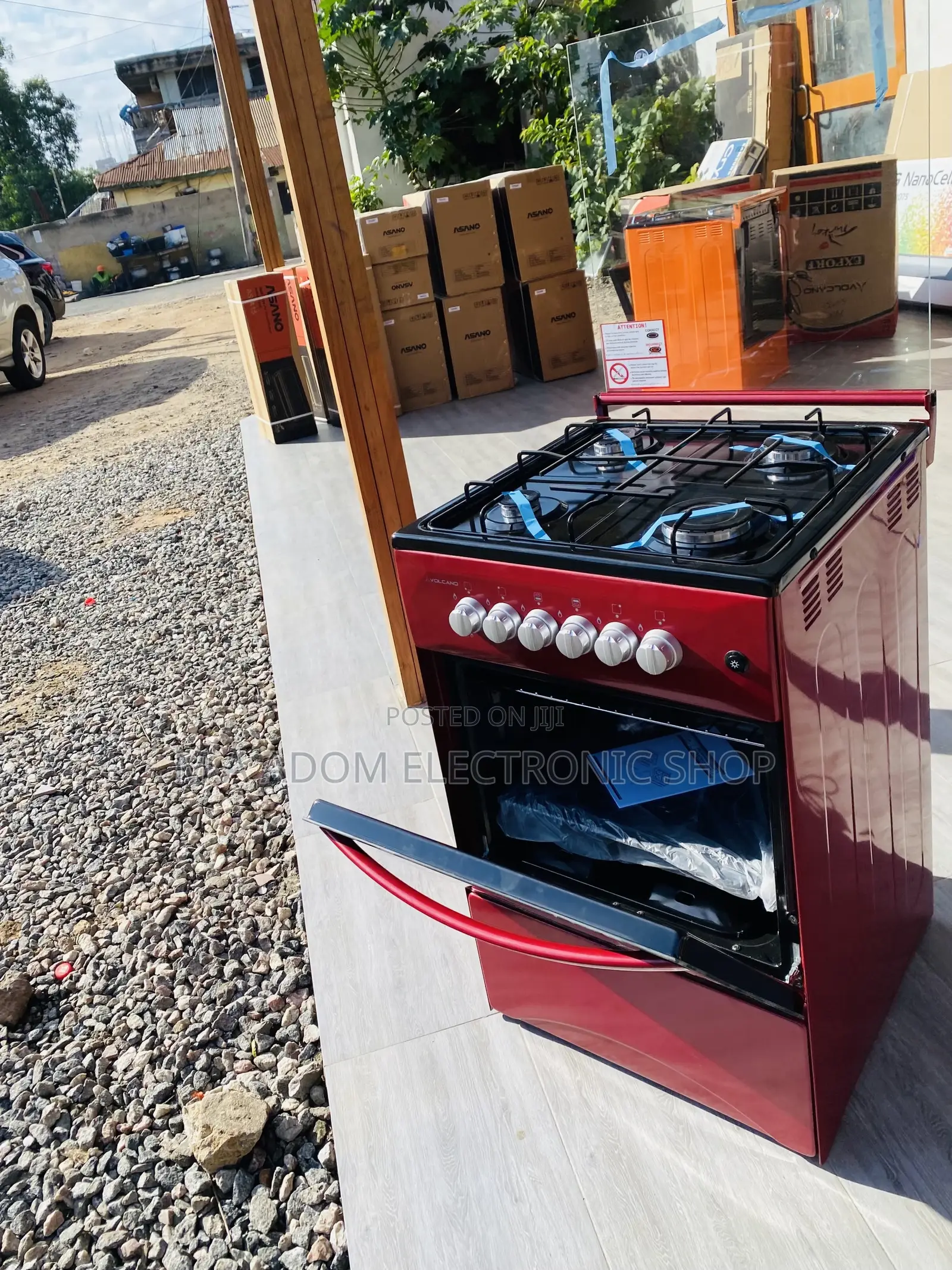 Shop Original 50x50 4 Gas Burner With Oven Grill(Red) 