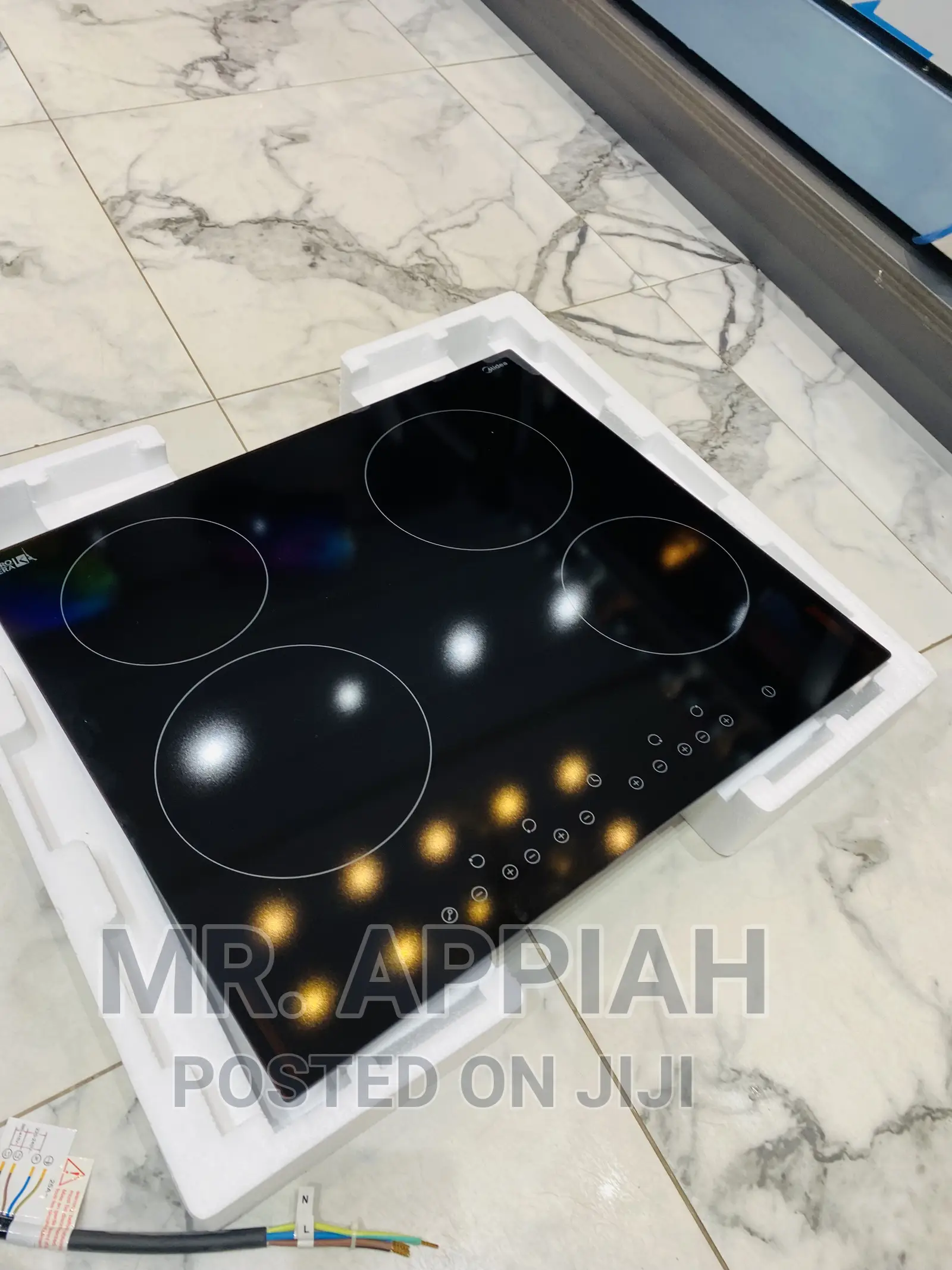 (Mc -HF605)Shop Quality Midea 4 Burner Electric Hob,Black 