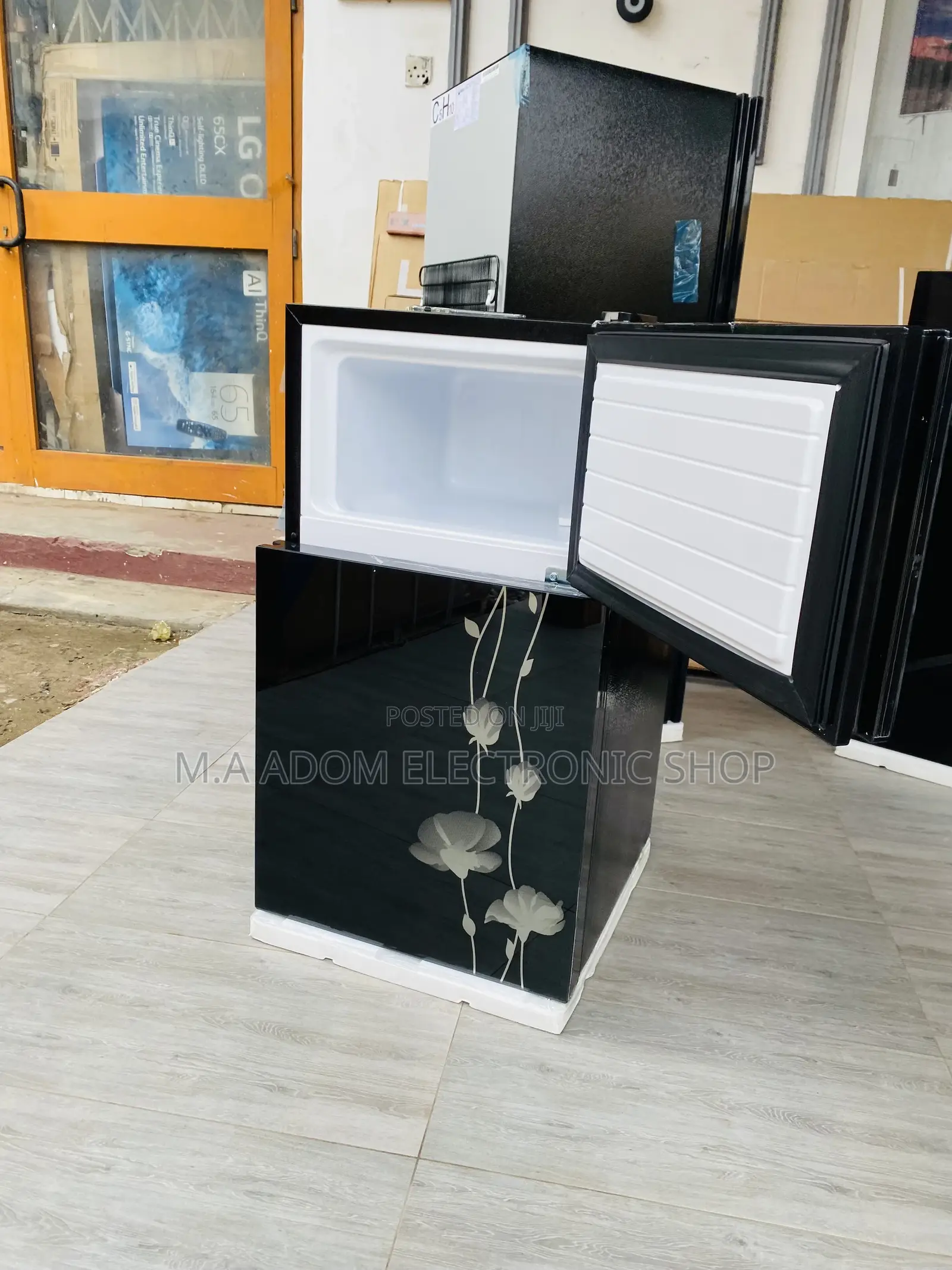 Reliable Pearl PF-10T Double Door Fridge(Black)Mirror 