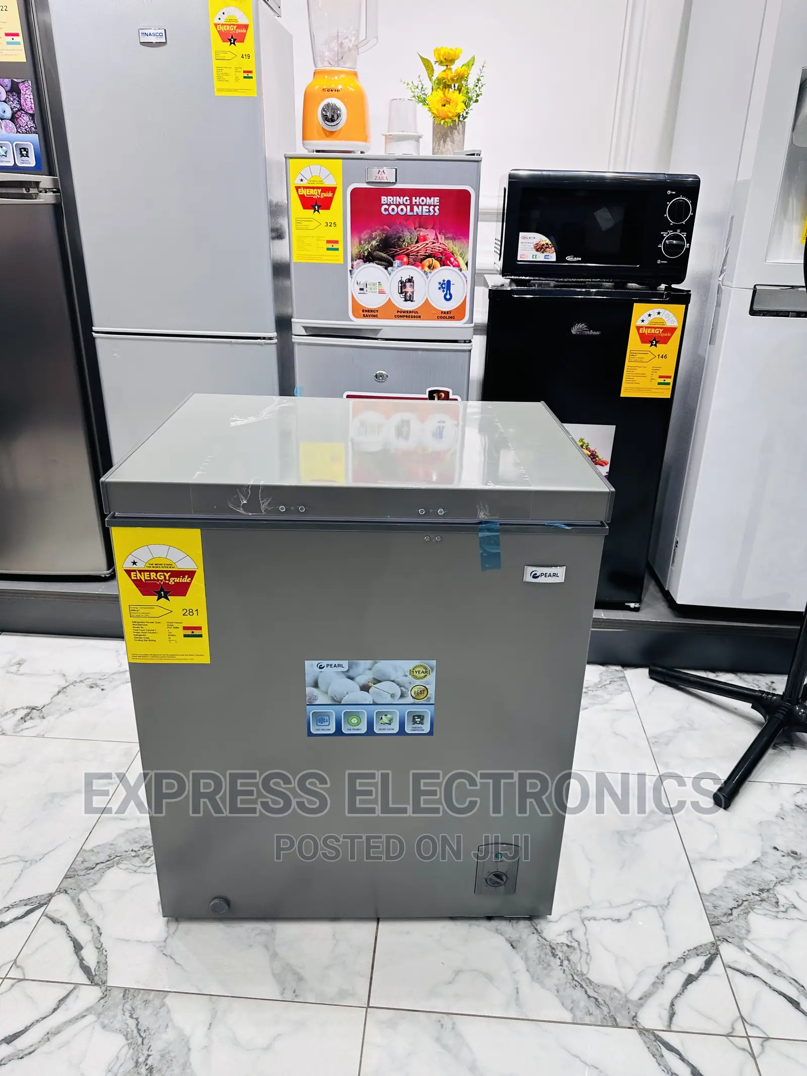 Authentic New Chest Freezer Single Door 100L Pearl