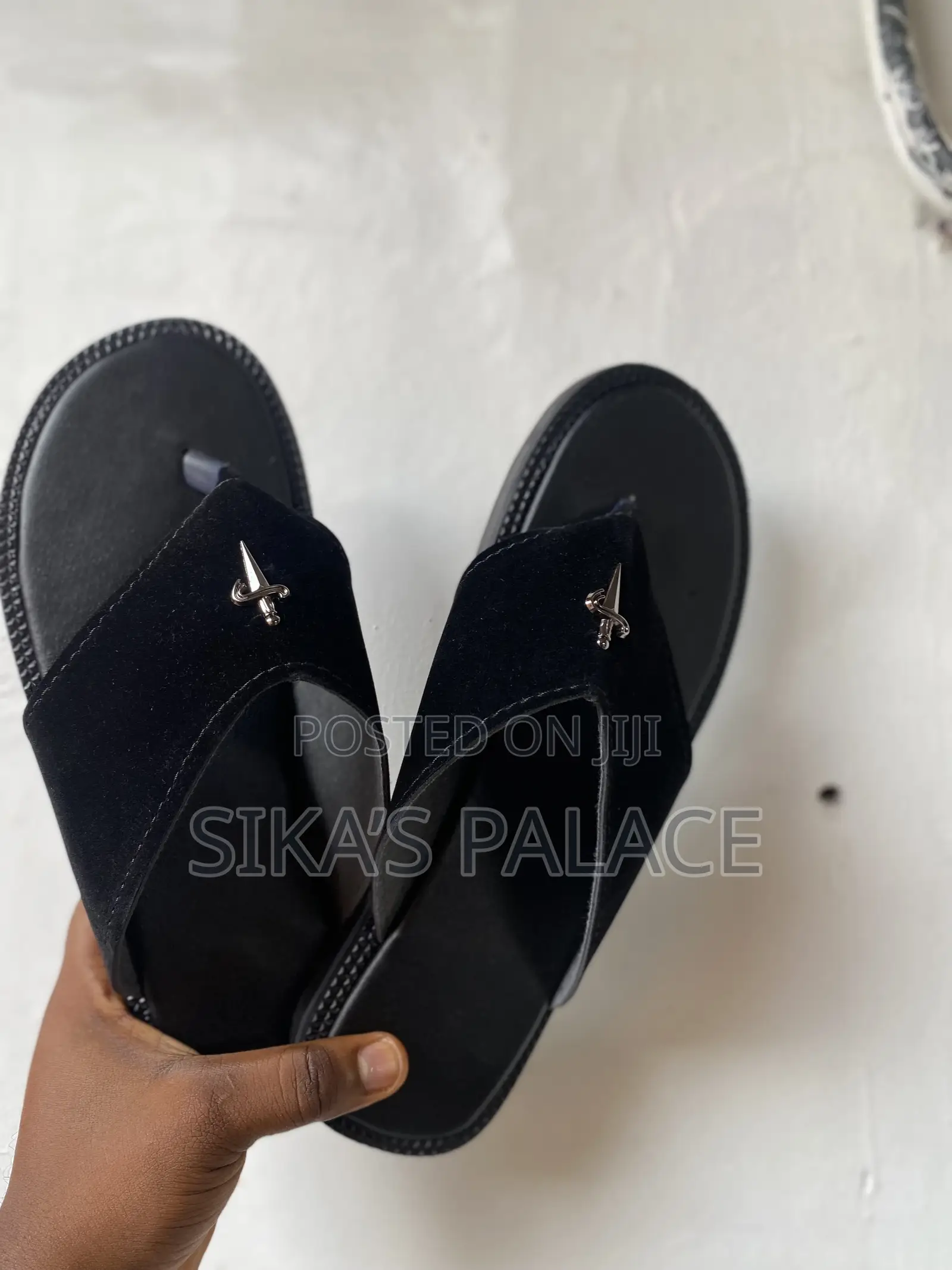 Black Suede Slippers