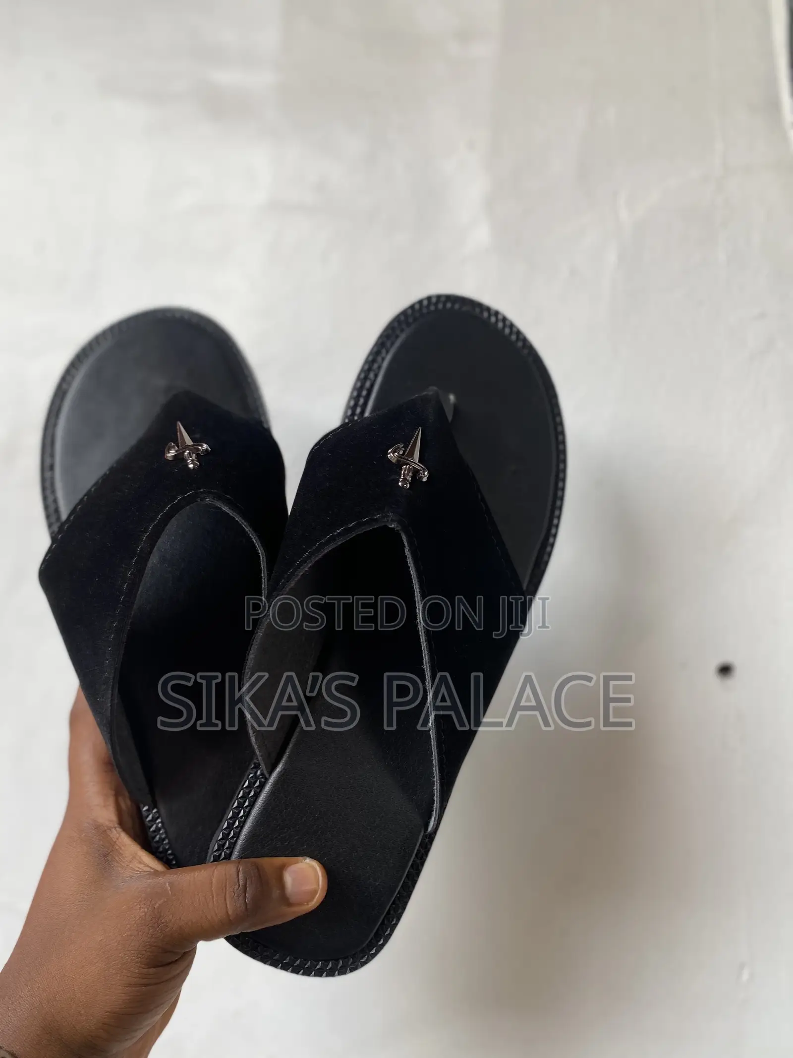 Black Suede Slippers