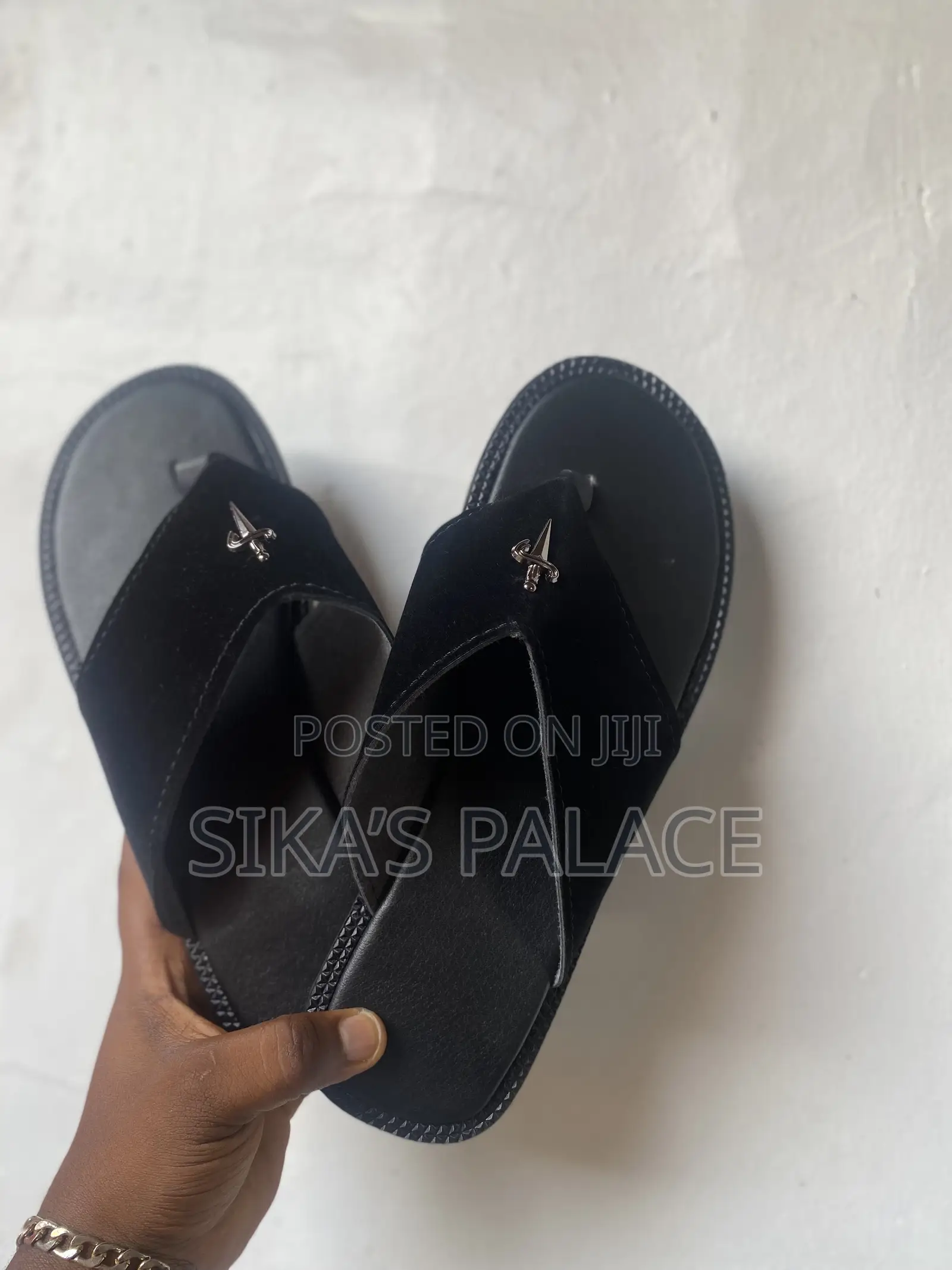 Black Suede Slippers