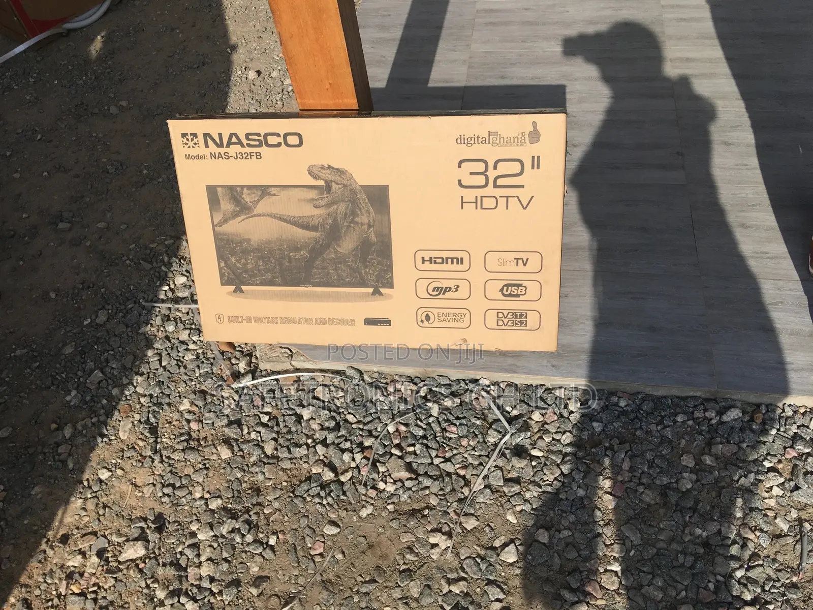 Black Glossy Electric Nasco LED 32 Inches Satellite Tv