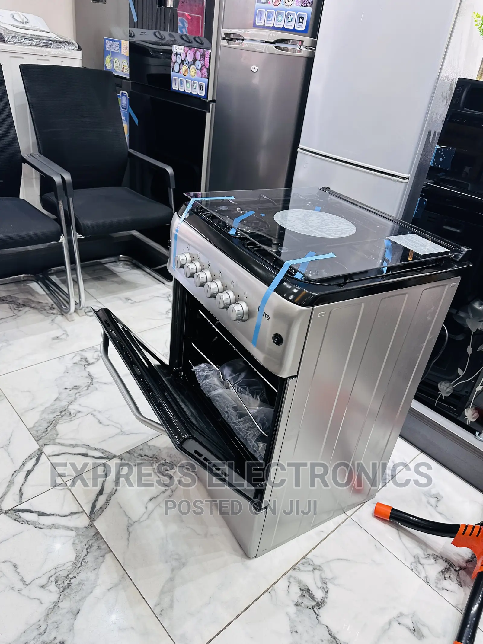 Get a New Gas Cooker Rotisserie 4burner 60/60 Sliver