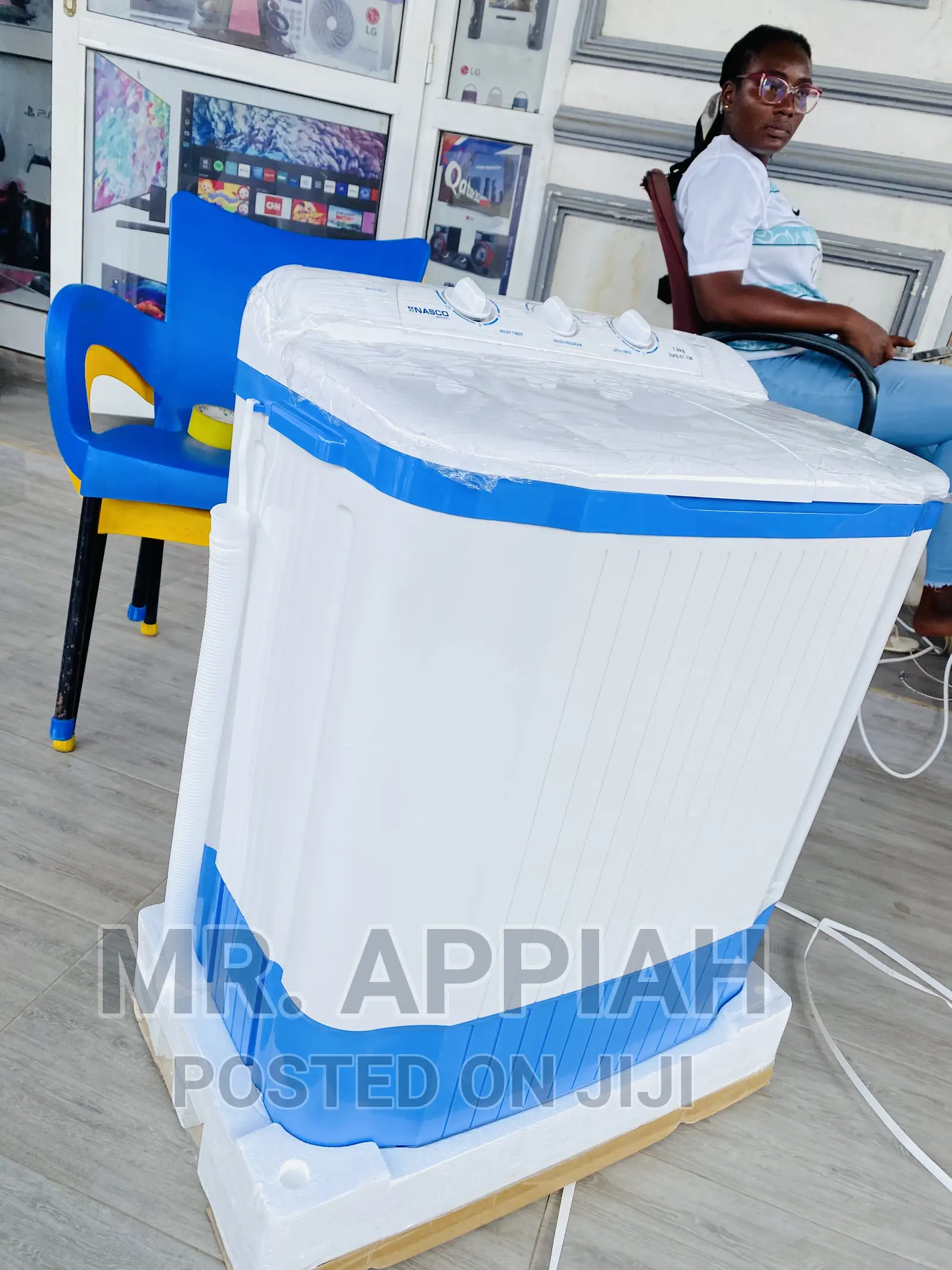 Durable Nasco 7kg Electric Top Load Washing Machine(White)