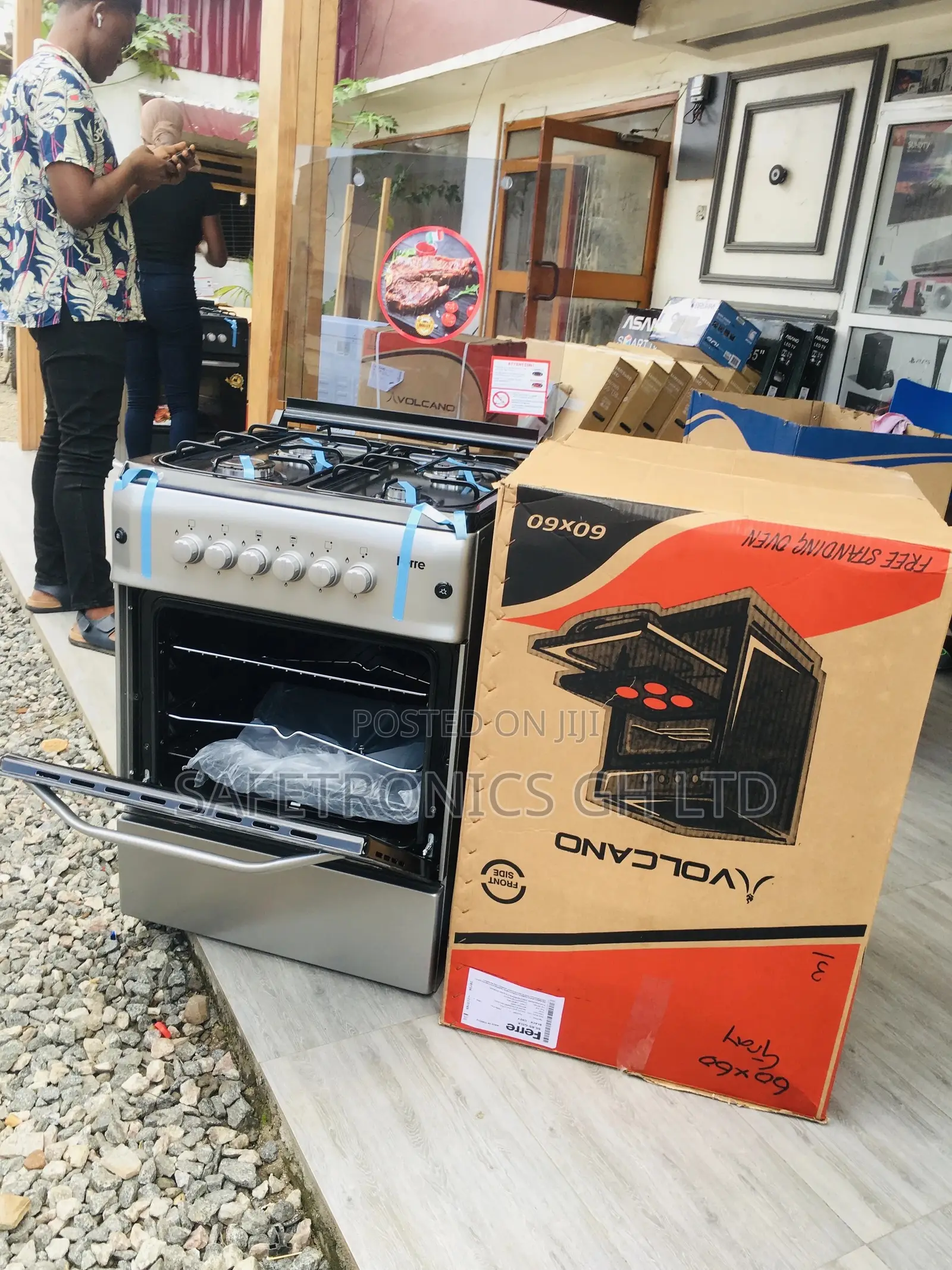 Oven With Grill Ferre 4 Gas Burner 60x60 Cooker Lastest