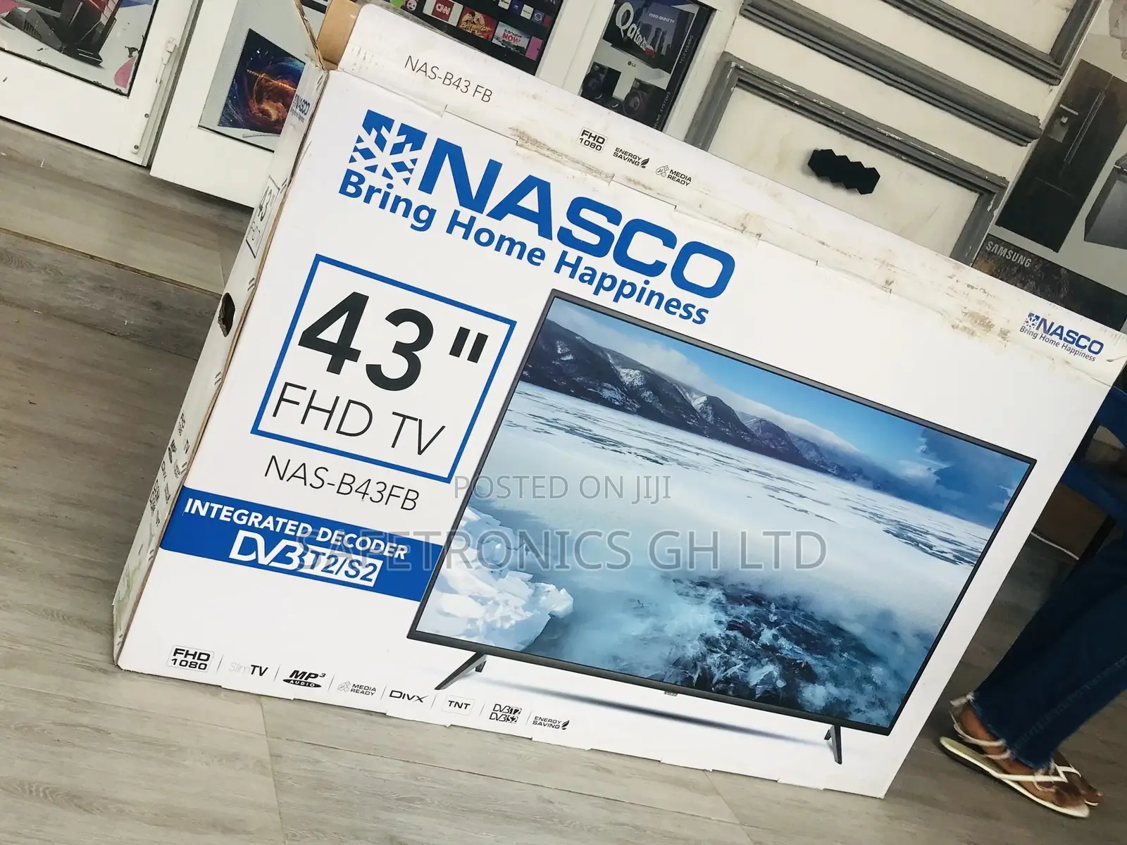 Digital Satellite Electric 43 Inches LED Nasco Glossy Tv