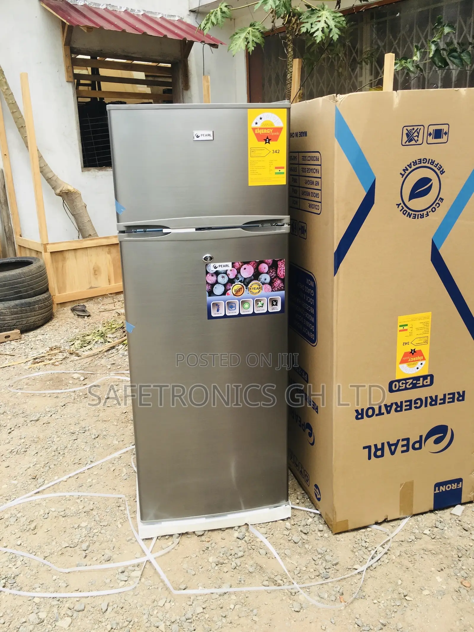 205 Liters Doubledoor Topfreezer Pf-250 Pearl Gray Fridge