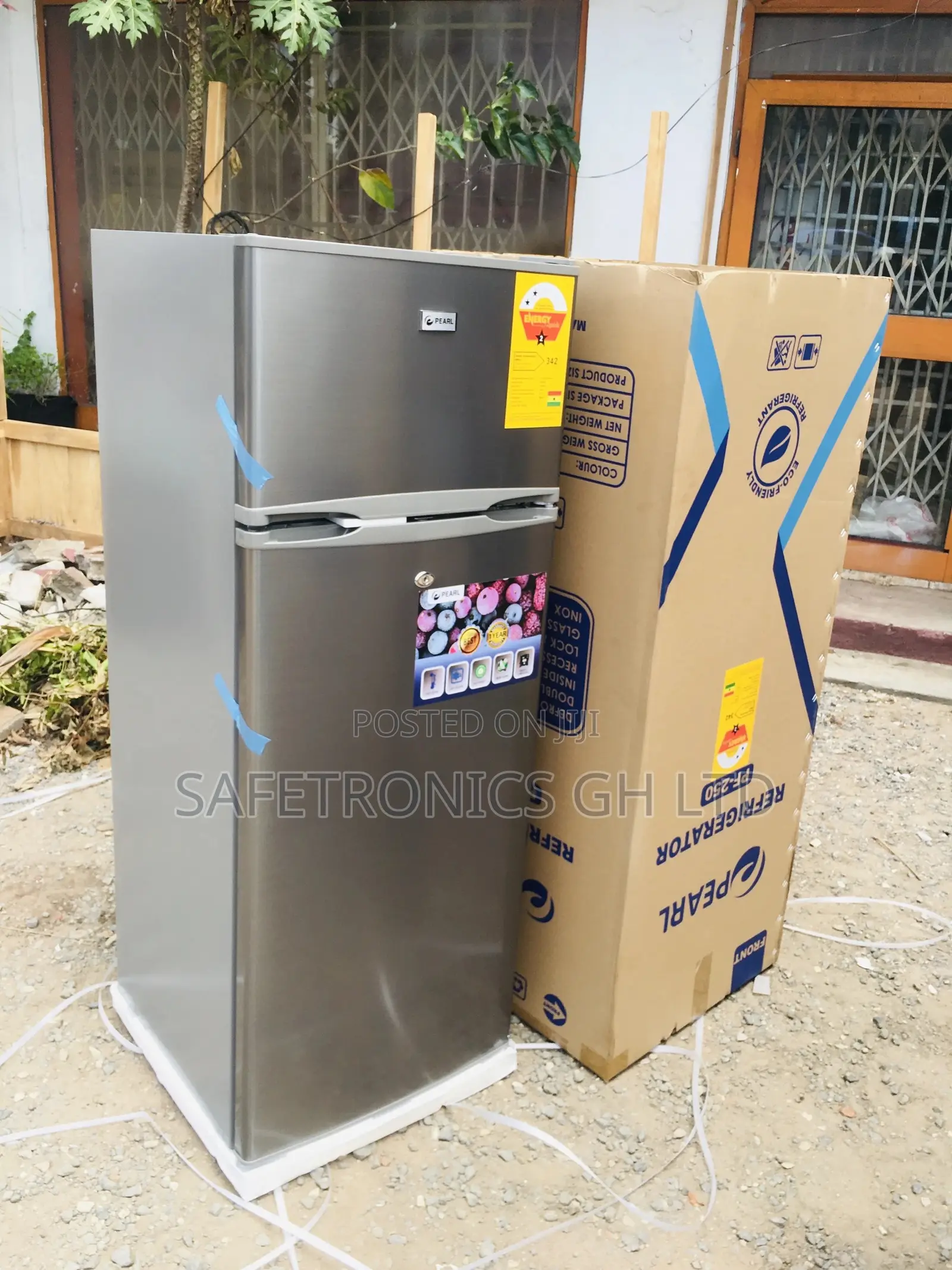 Pearl Gray Electric Pf-250 Doubledoor Topfreezer 205 Liter