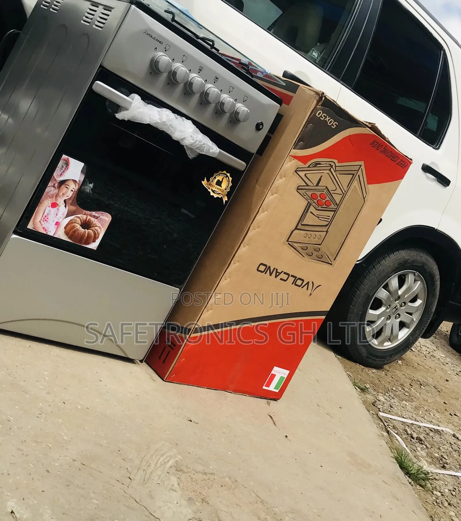 Sliver 4 Gas Burner Oven With Grill 50x50 Volcano Cooker