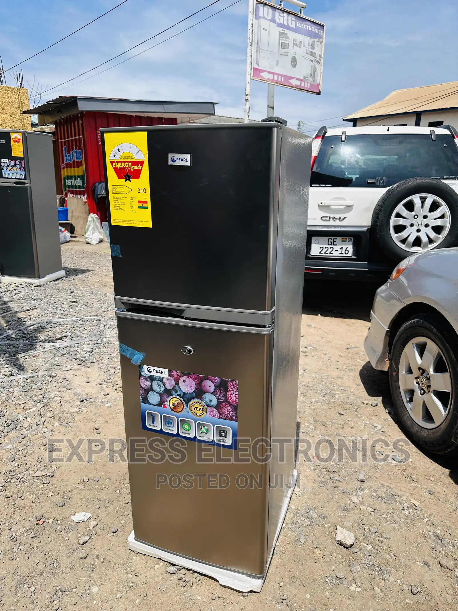 Stylish Design Sliver Pearl Double Door Fridge 20T