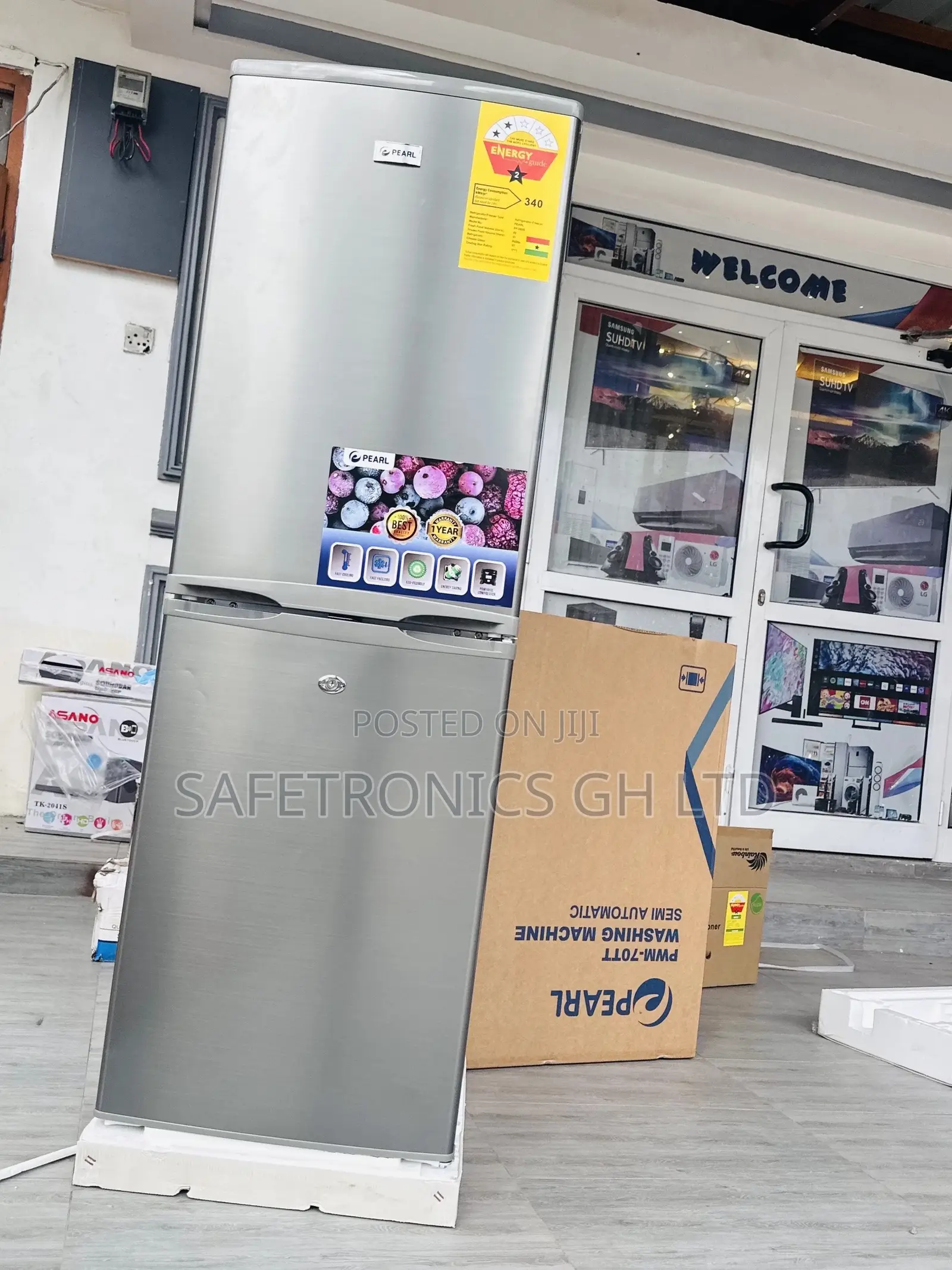 PF-200BG Doubledoor Pearl 140 Liters Bottomfreezer Fridge 