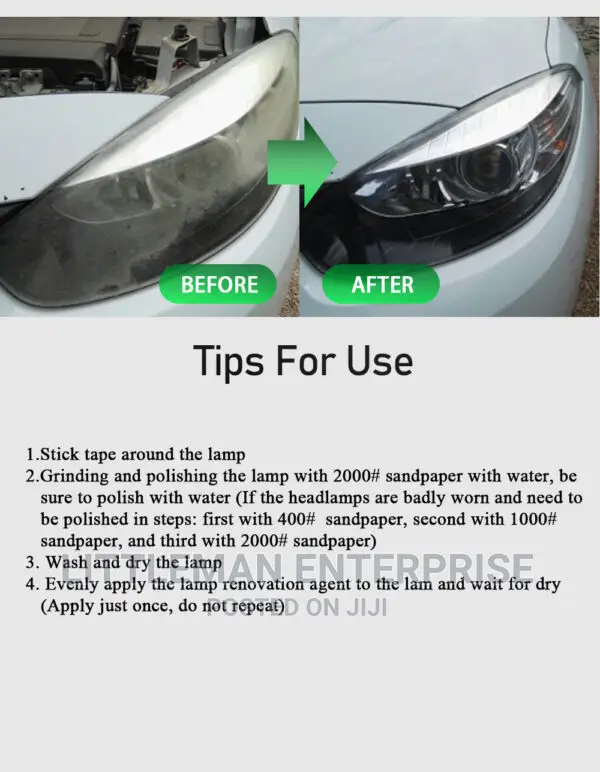 Car Headlight Cleaner Polish Restoration Repair