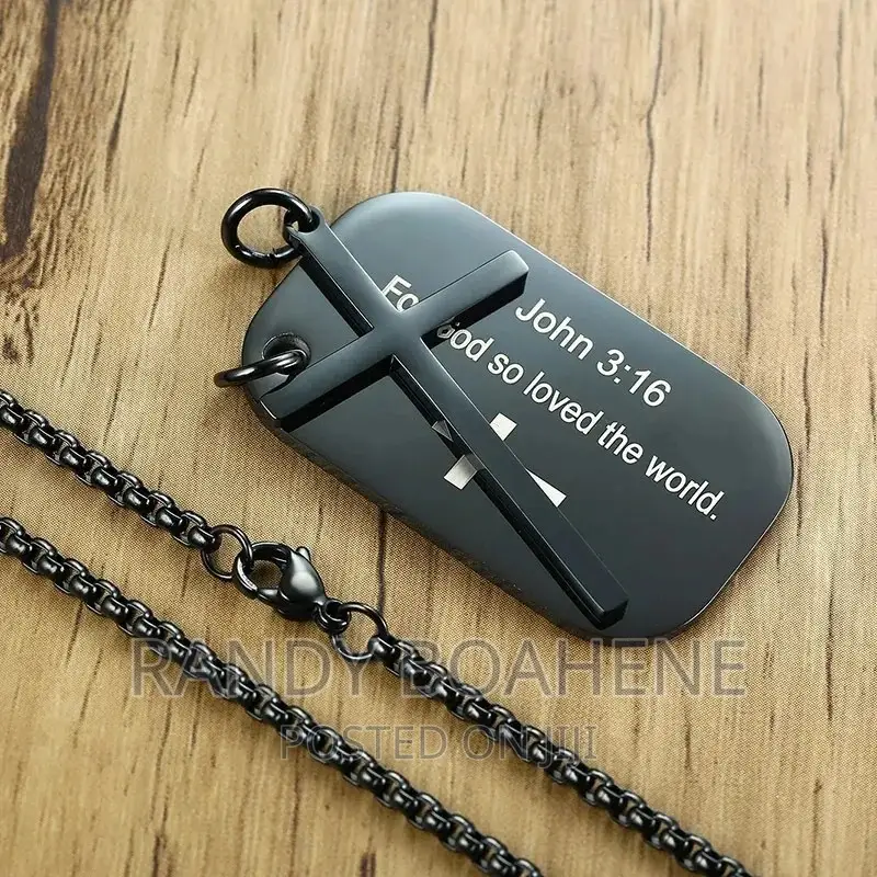 Christian Cross Tag Men Chain/Necklace