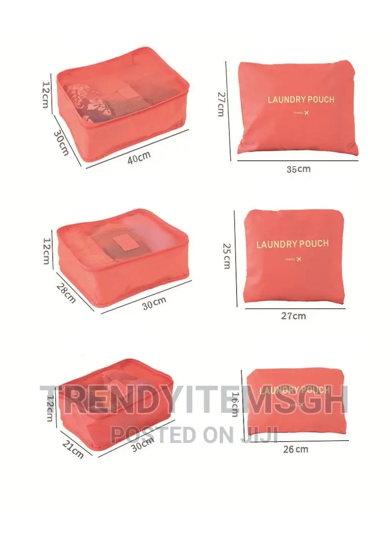6pcs Waterproof Travel Luggage Organizer Storage Bag
