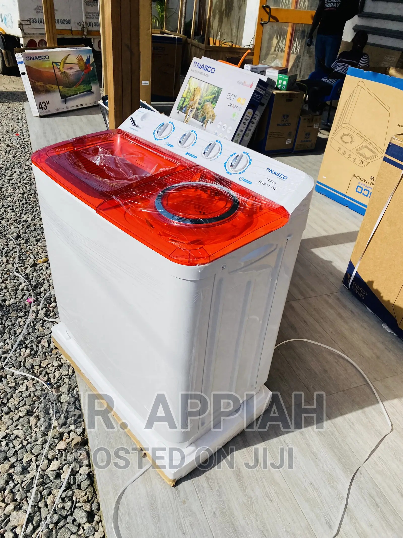 Shop Quality Nasco Top Load Washing Machine(11kg)White/Red.
