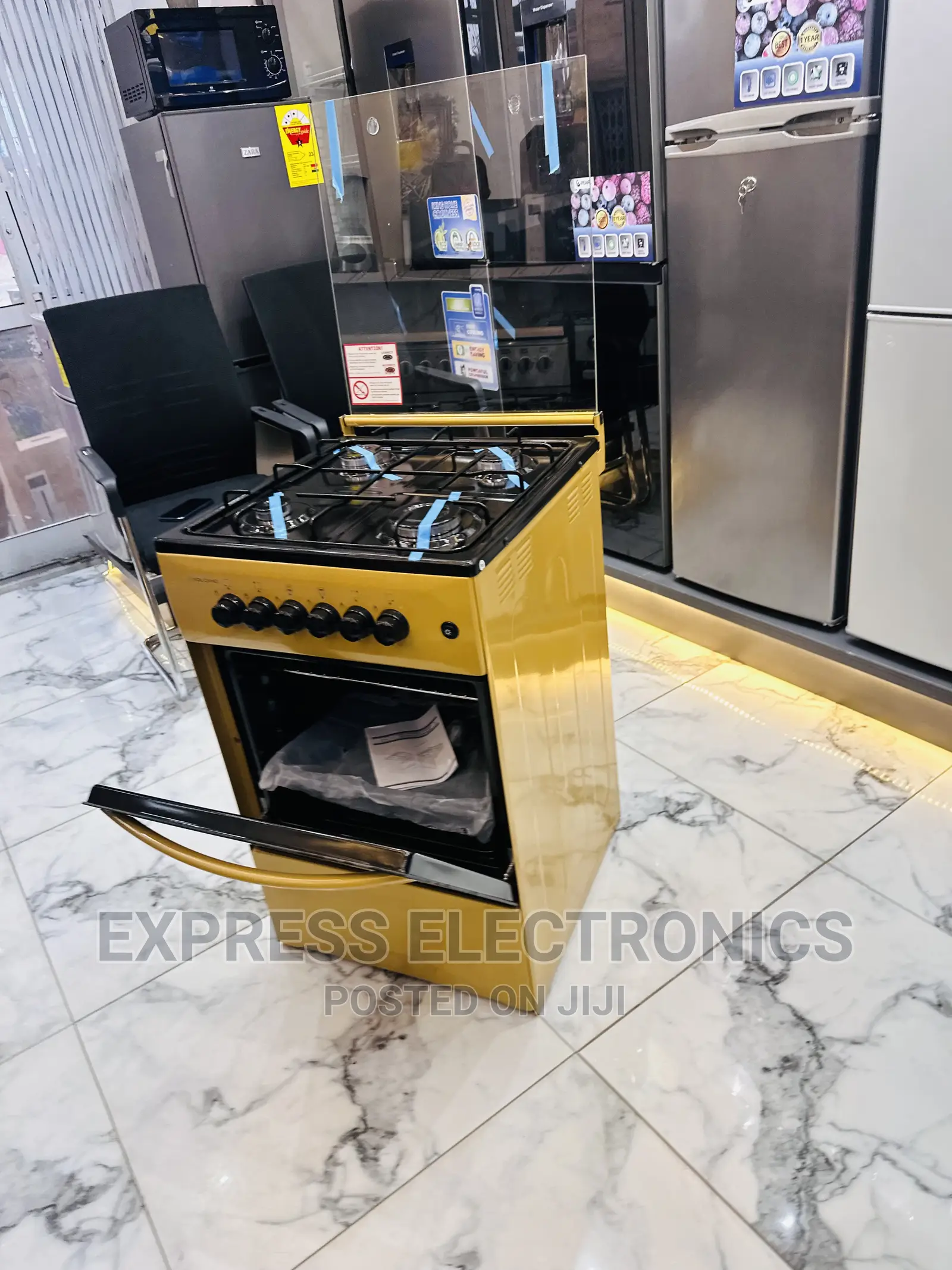 Very Awesome Gold Color Gas Cooker Oven 4burner