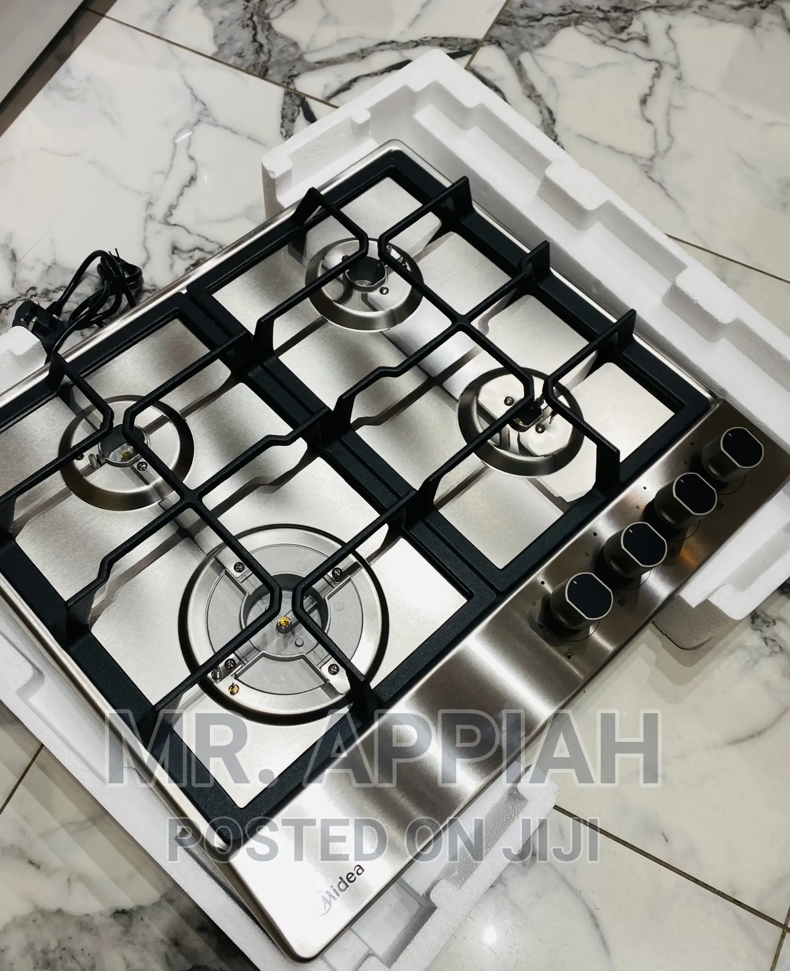 Stainless Midea 4 Gas Built-in Burner(60G40ME)Silver 