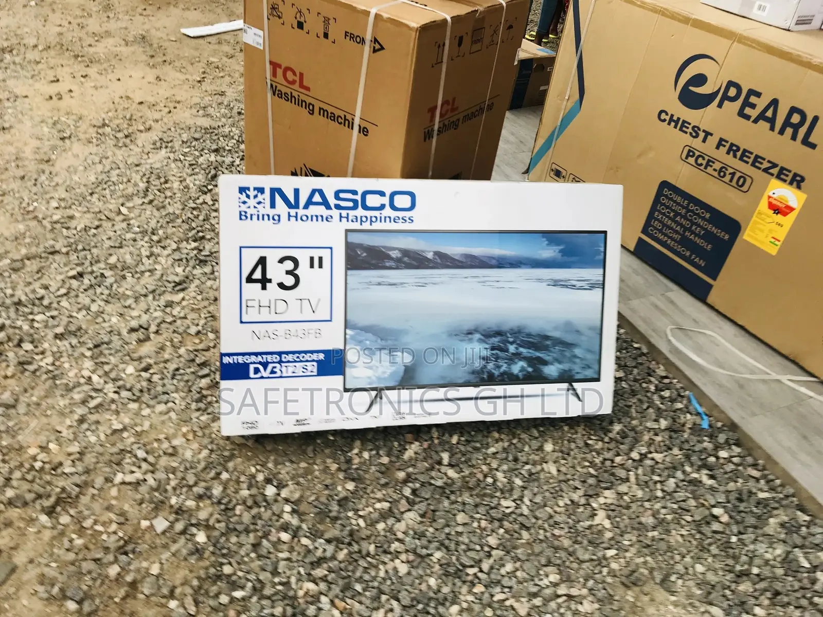 LED Glossy 43 Inches Nasco Digital Satellite Black Tv 