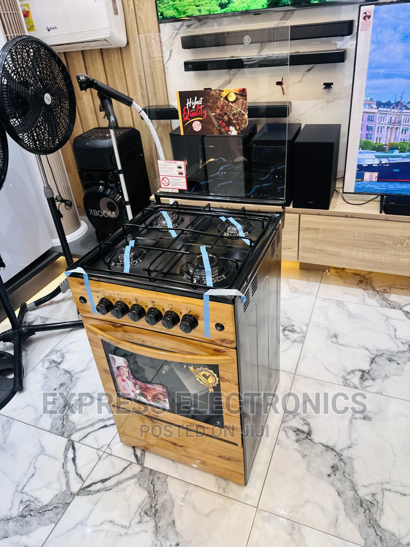 Fiery Chef Has Cooker Oven 4burner Light Wooden