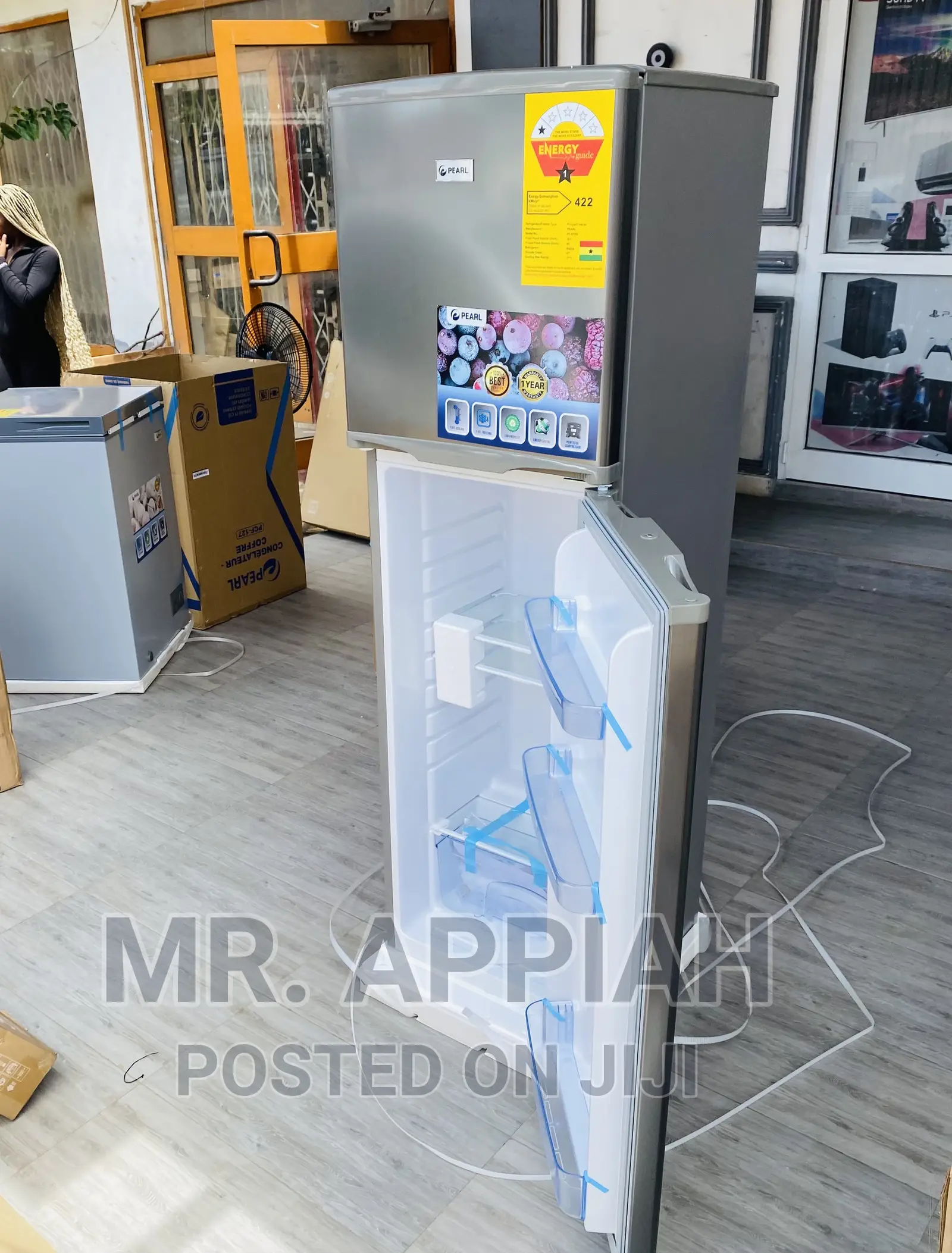 Fabulous Pearl PF-270 Ix Double Door Fridge(166L)Gray 