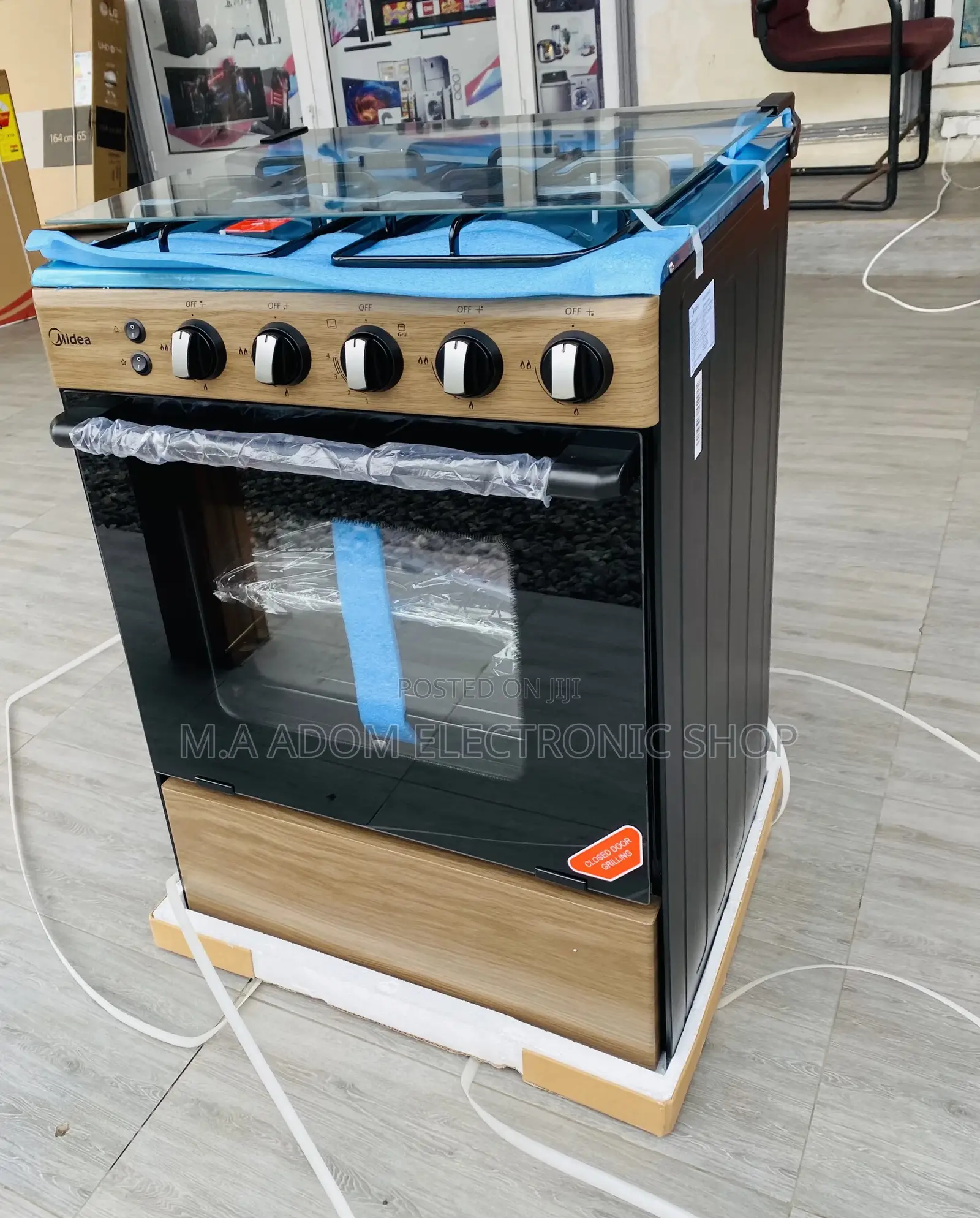 Brand New Midea 4 Gas Burner With Oven + Grill BMG6060-WD 