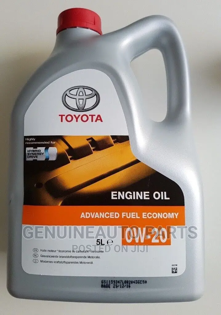 Genuine 5litres Toyota Hybrid 0w20 Synthetic Engine Oil