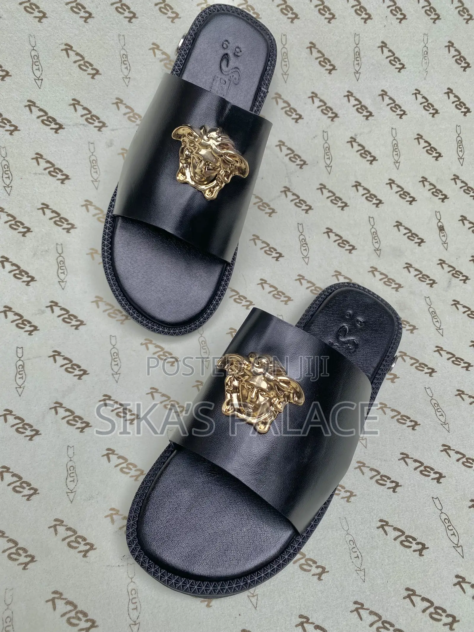 Black Versace Slippers