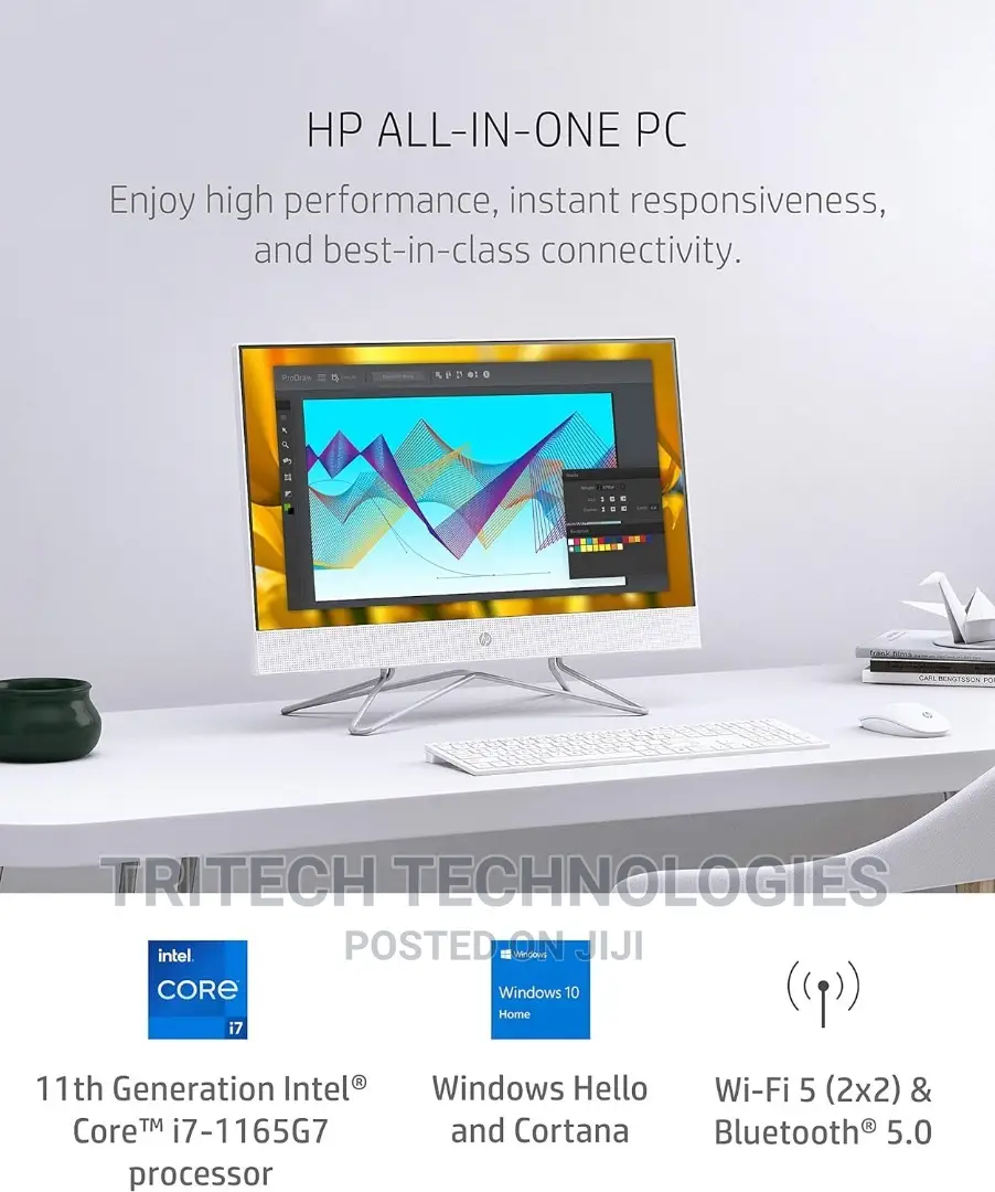 HP Aio, Intel CORE 17, 11th Gen, 8gb DDR 4 RAM , 1tb HDD