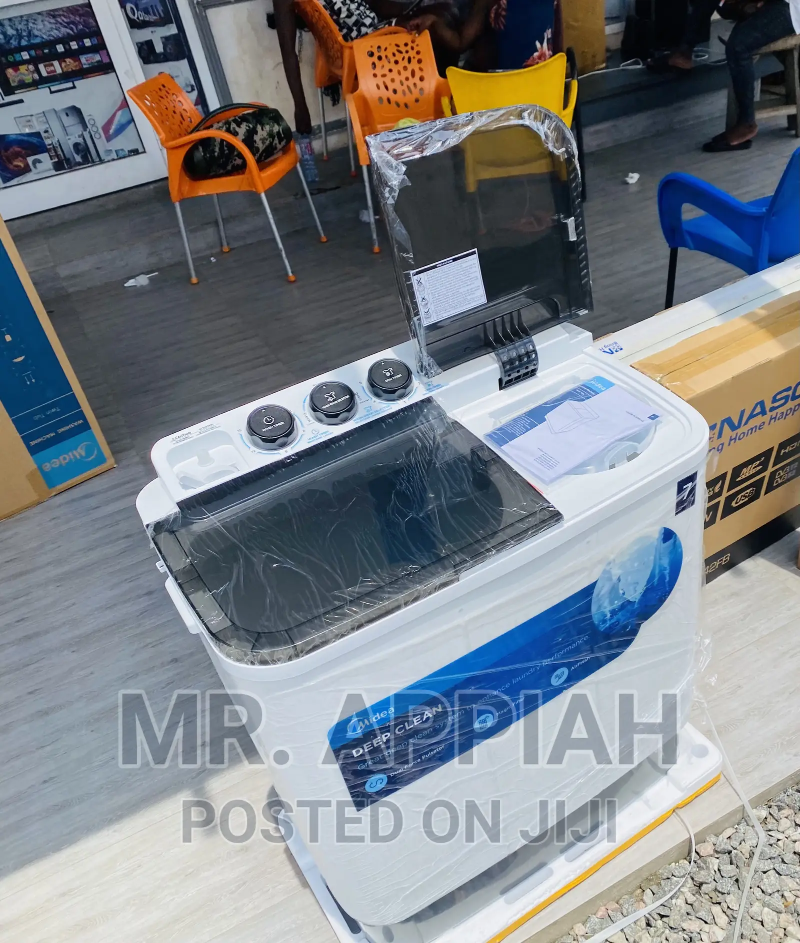 Brand New Mideamta100w70 Top Load Washing Machine(White).