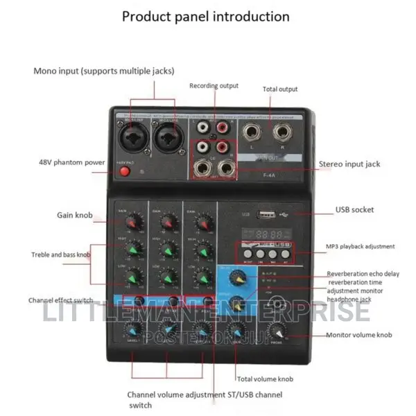 Sound Card Mixer 4 Channel