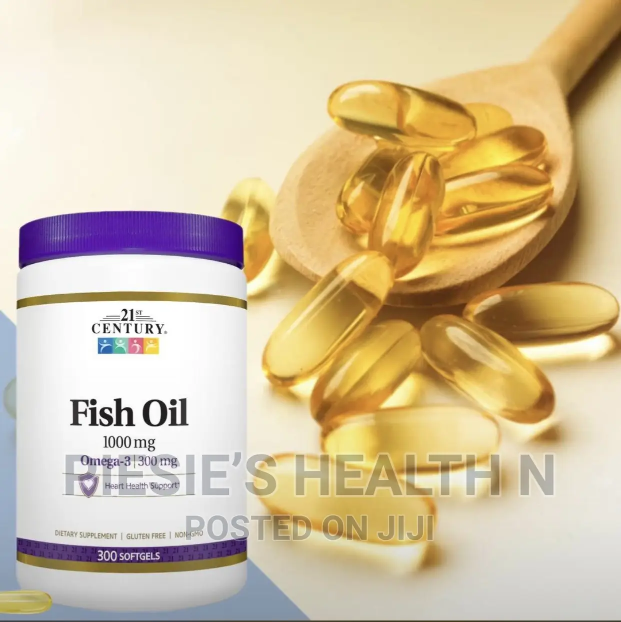 21st Century Omega 3 Fish Oil 1000mg 300 Softgels